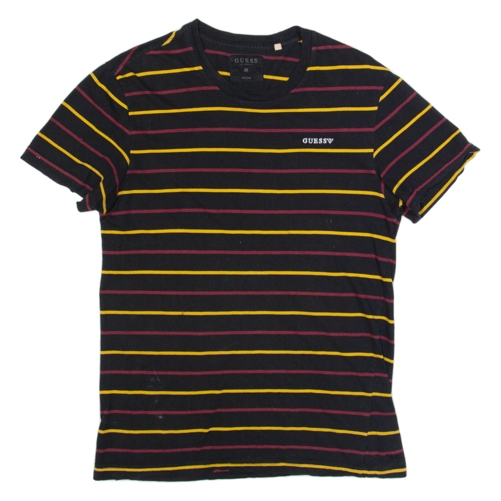 GUESS Striped Mens T-Shirt Black M Refurbished - N/A refurbished available on Cerqular