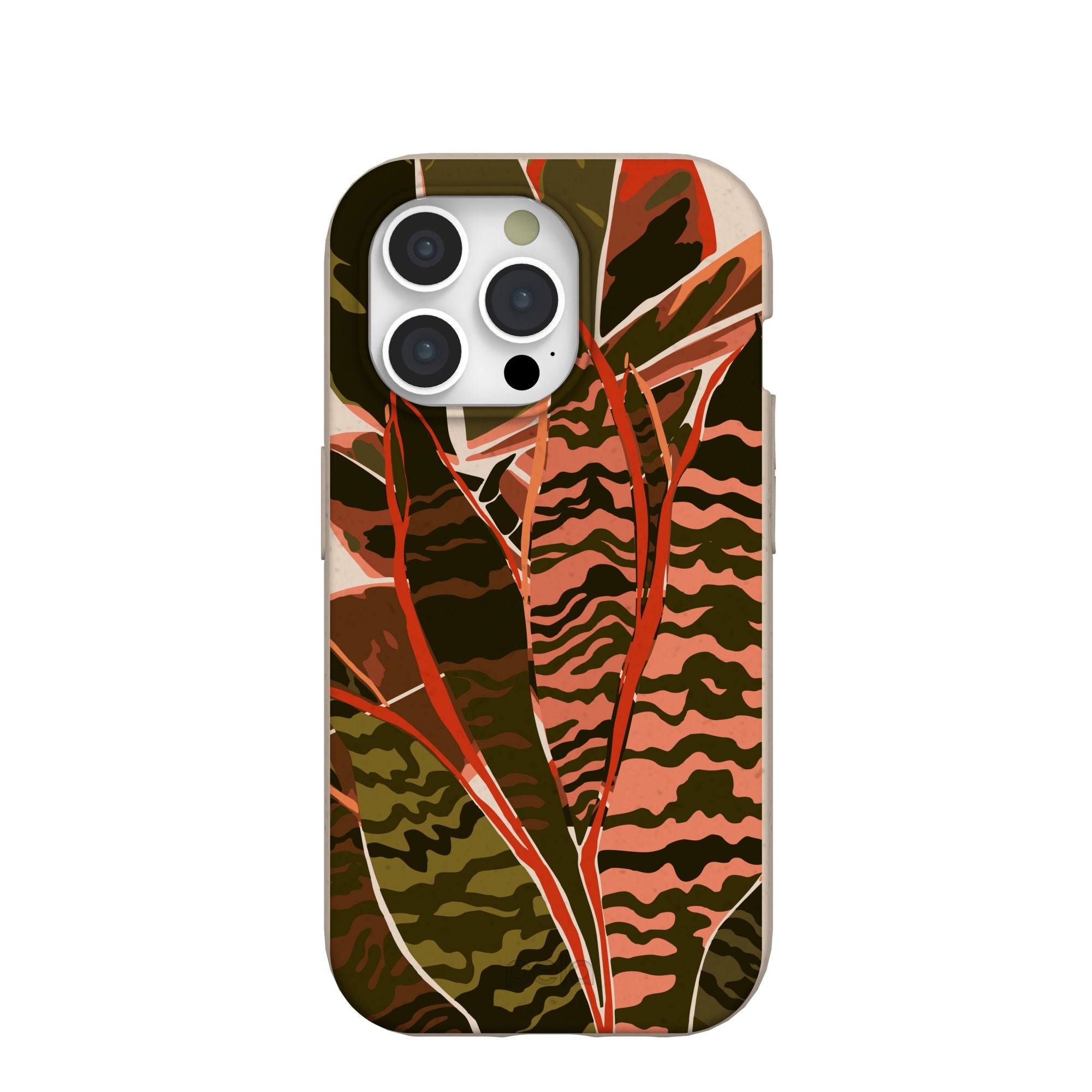 Seashell Foliage iPhone 15 Pro Case Refurbished - Pela Case refurbished available on Cerqular