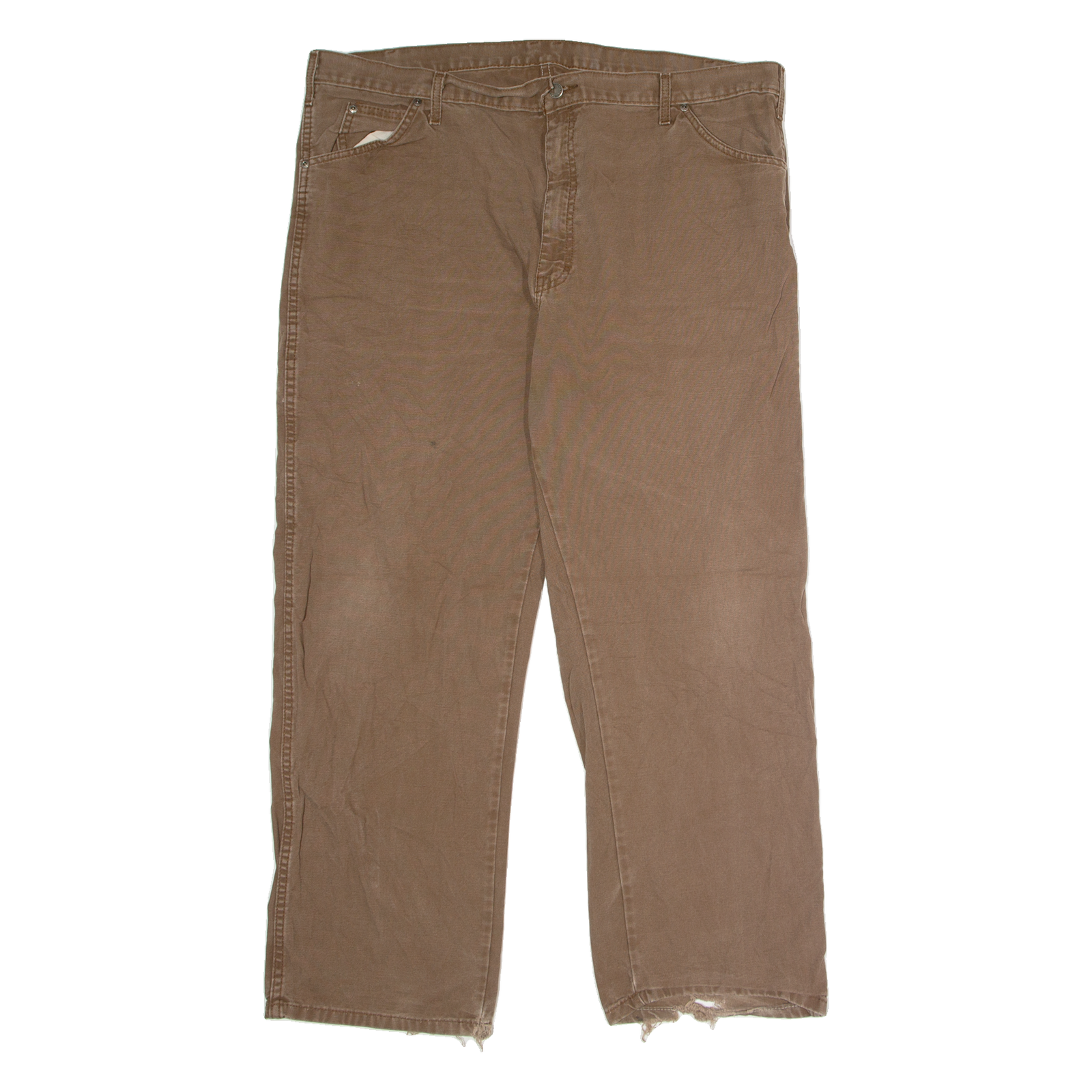 DICKIES Workwear Mens Canvas Trousers Brown Relaxed Straight W42 L30 Refurbished - N/A refurbished available on Cerqular