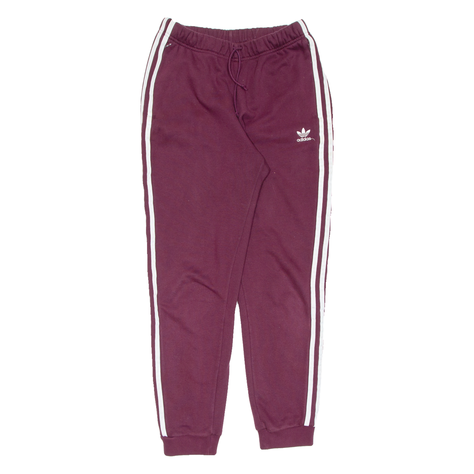 ADIDAS Womens Joggers Maroon Tapered UK 10 W25 L28 Refurbished - N/A refurbished available on Cerqular