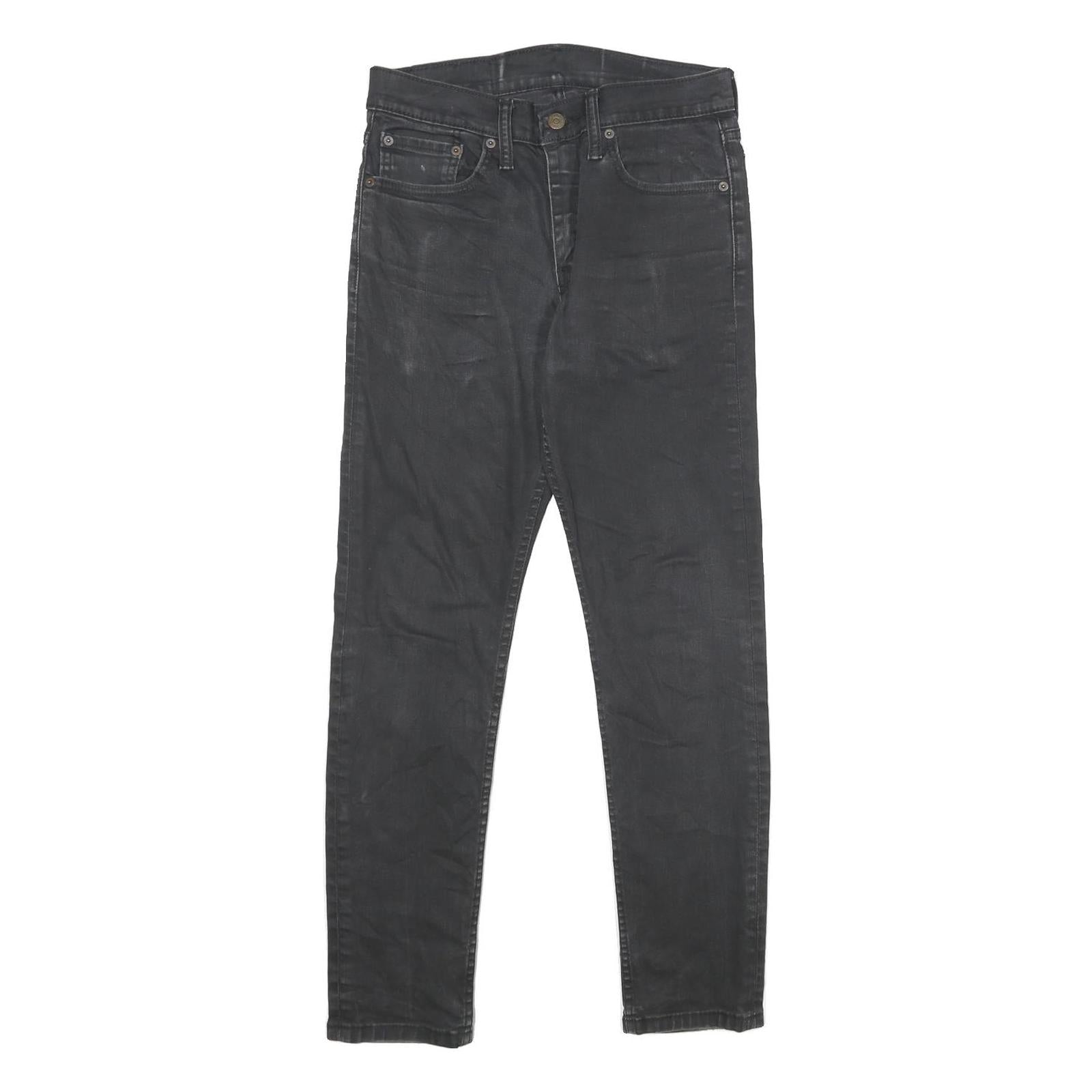 LEVI'S 512 Tapered Mens Jeans Black Slim Cotton Blend Denim W29 L30 Stylish Zip Refurbished - N/A refurbished available on Cerqular