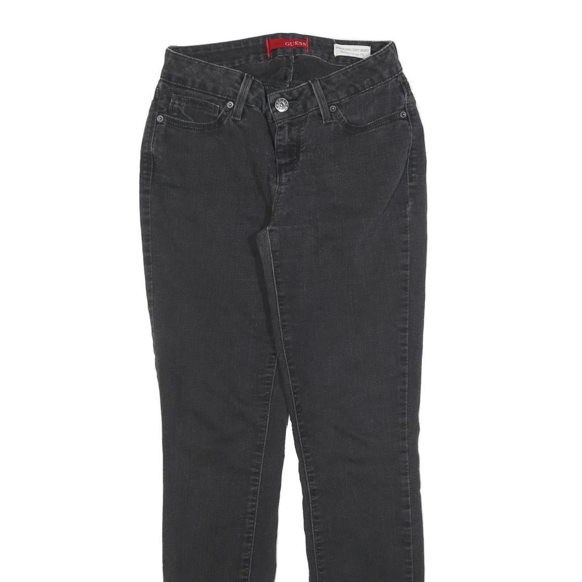 GUESS Womens Slim Black Denim Slim Fit Jeans W26 L32 Zip Pocket Design Refurbished - N/A refurbished available on Cerqular
