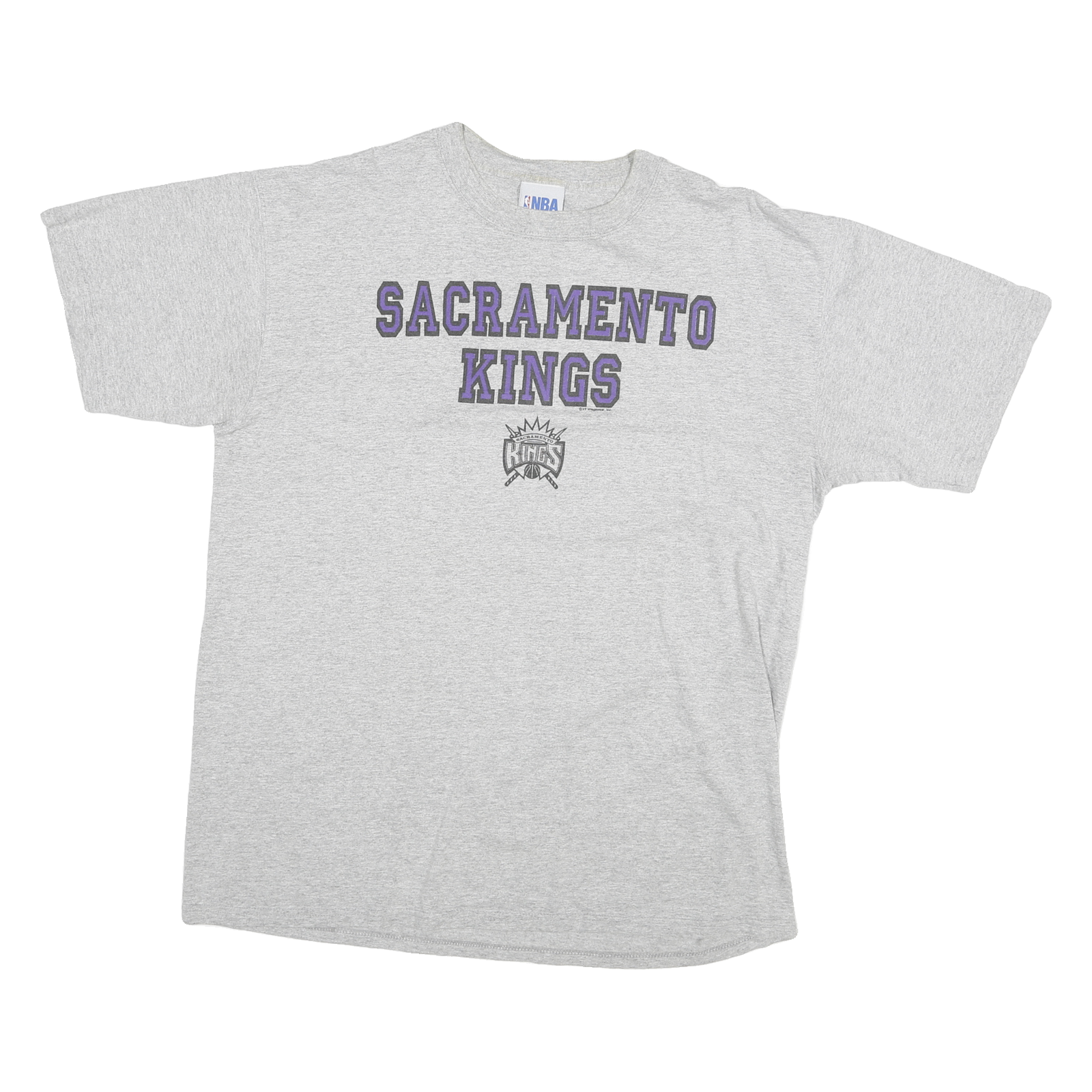 NBA Mens Grey Sacramento Kings Graphic T-Shirt L Short Sleeve Crew Neck NBA Refurbished - N/A refurbished available on Cerqular