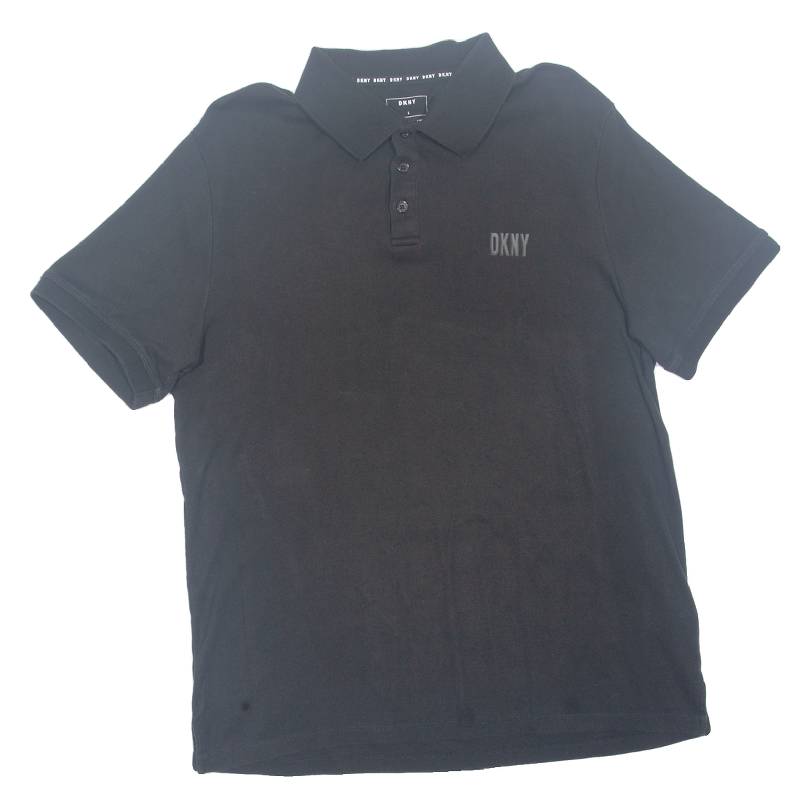 DKNY Mens Polo Shirt Black L Refurbished - N/A refurbished available on Cerqular