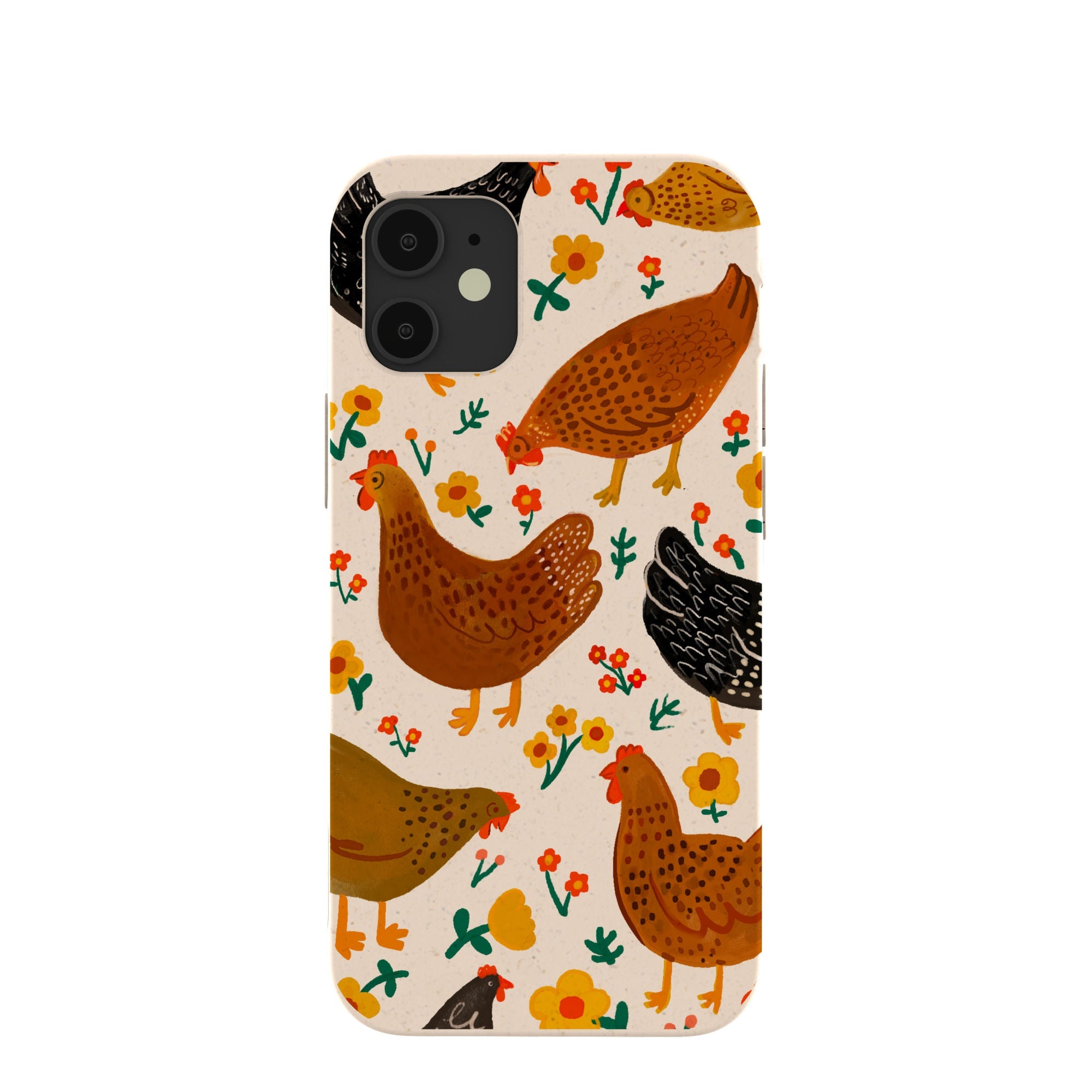 Seashell Chicken Garden iPhone 12 Mini Case Refurbished - Pela Case refurbished available on Cerqular