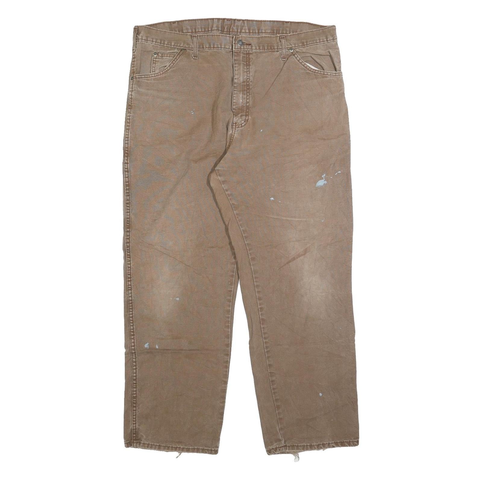 DICKIES Mens Regular Fit Beige Denim Jeans W40 L30 Workwear Utility Style Refurbished - N/A refurbished available on Cerqular