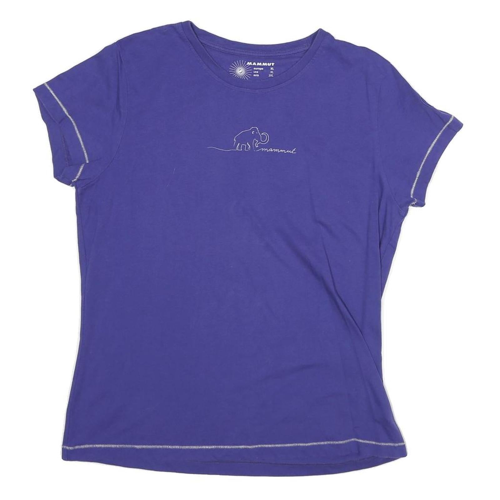 MAMMUT Womens Blue Graphic T-Shirt XL Short Sleeve Crew Neck Lightweight Cotton Refurbished - N/A refurbished available on Cerqular