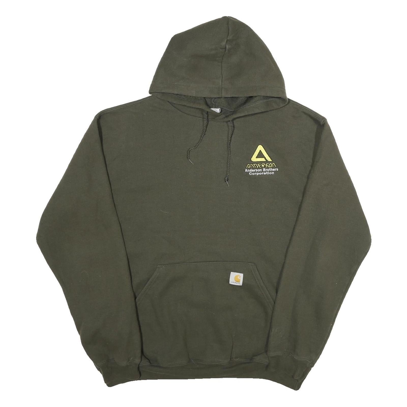 CARHARTT Mens Green Hoodie L Cotton Blend Workwear Pullover Casual Streetwear Refurbished - N/A refurbished available on Cerqular