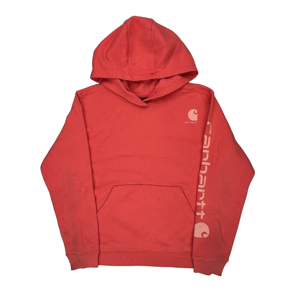 Age 14 Carhartt Hoodie - XL Red Cotton Refurbished - Thrifted (note: this is a term often used to describe second- refurbished available on Cerqular
