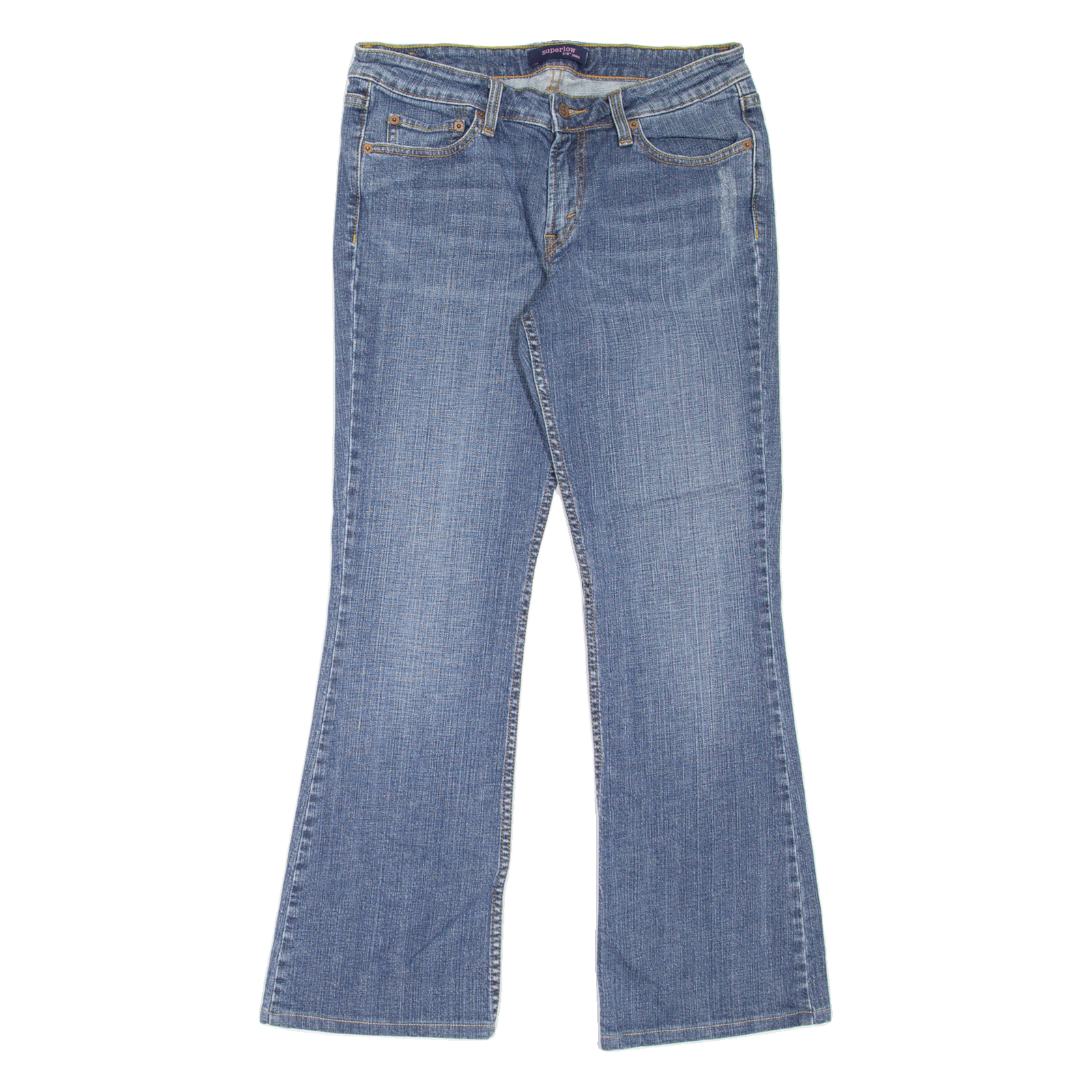 LEVI'S 518 Superlow Womens Jeans Blue Relaxed Bootcut Stone Wash W30 L28 Refurbished - N/A refurbished available on Cerqular
