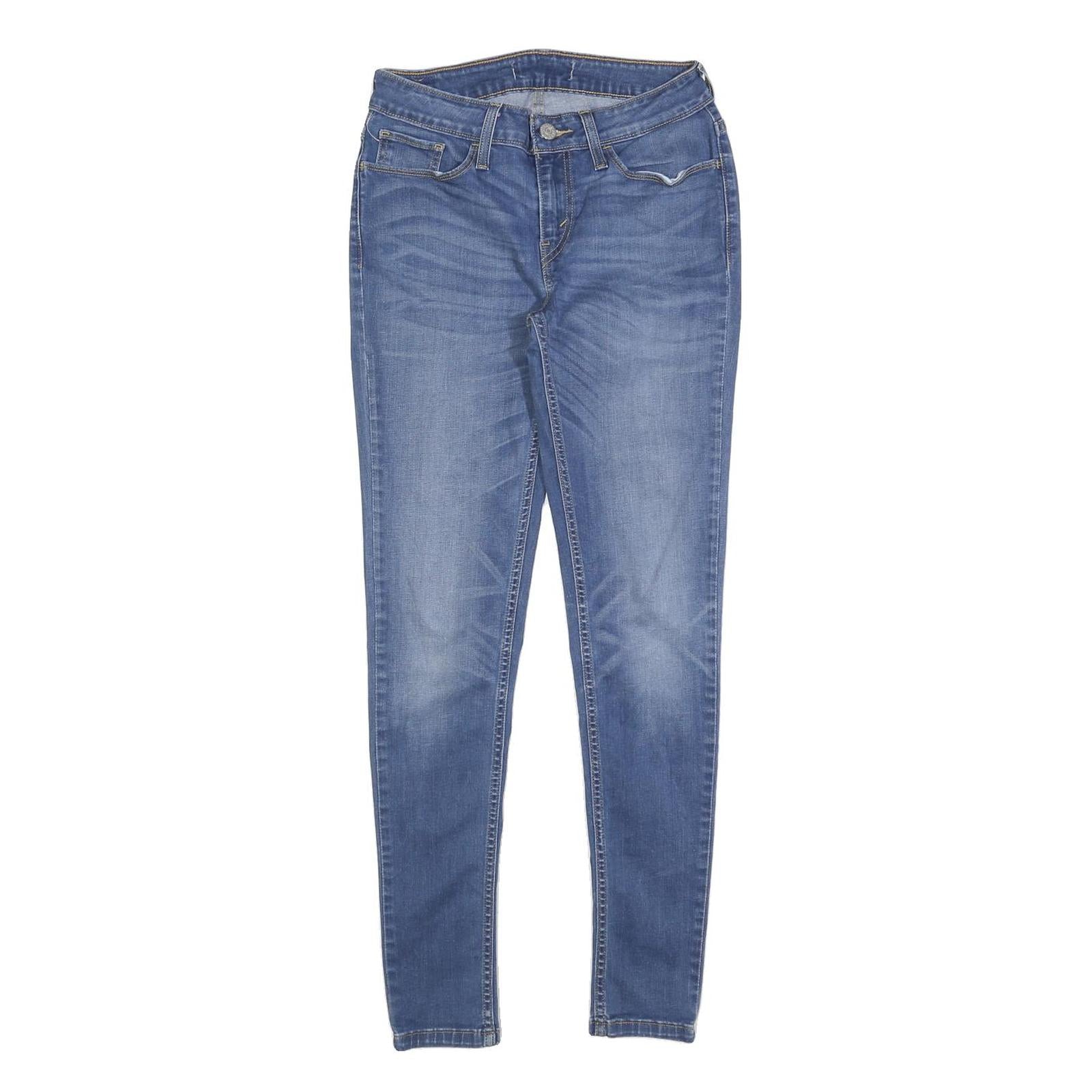 LEVI'S Womens Slim Blue Denim Jeans Cotton Blend Zip W28 L30 Classic Skinny Fit Refurbished - N/A refurbished available on Cerqular