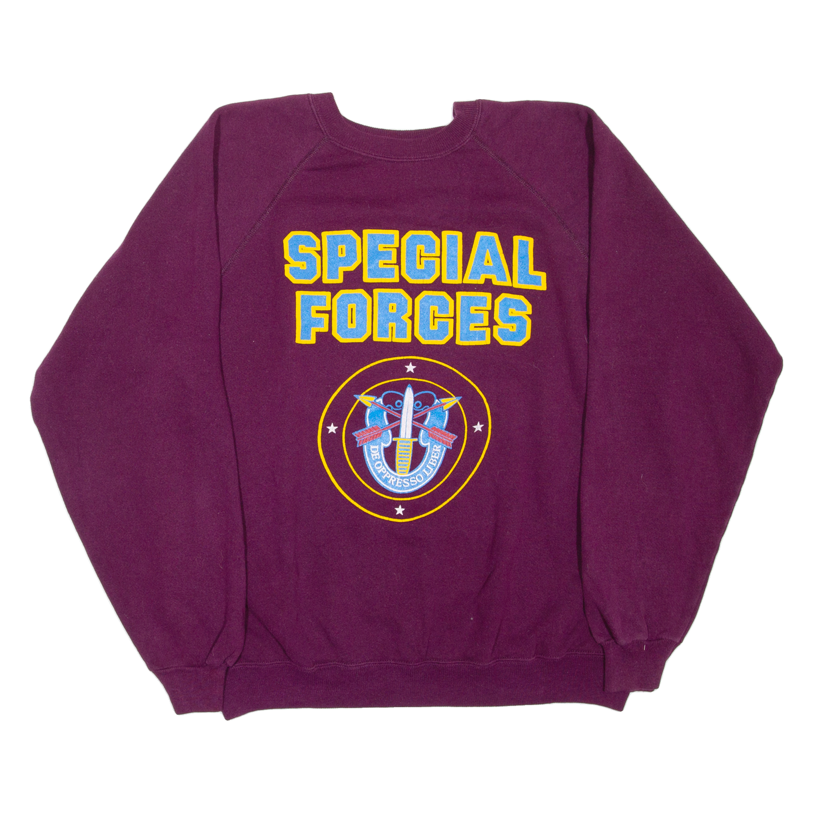 HANES Special Forces Mens Sweatshirt Purple 90s USA XL Refurbished - N/A refurbished available on Cerqular