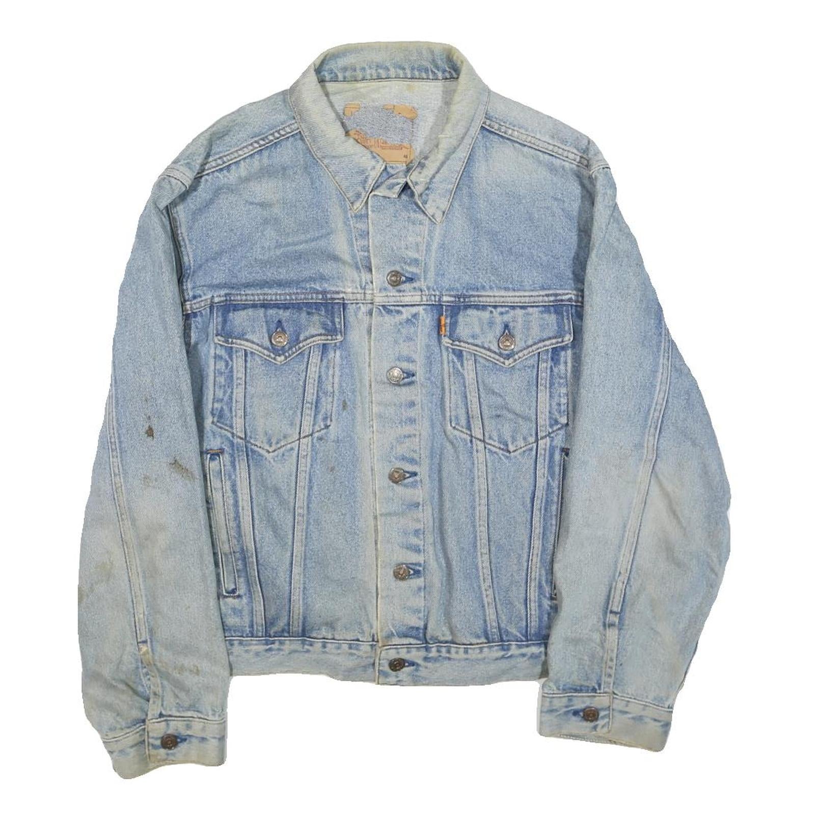 LEVI'S Mens Blue Denim Jacket M Cotton Blend Button Closure Classic Fit Casual Refurbished - N/A refurbished available on Cerqular