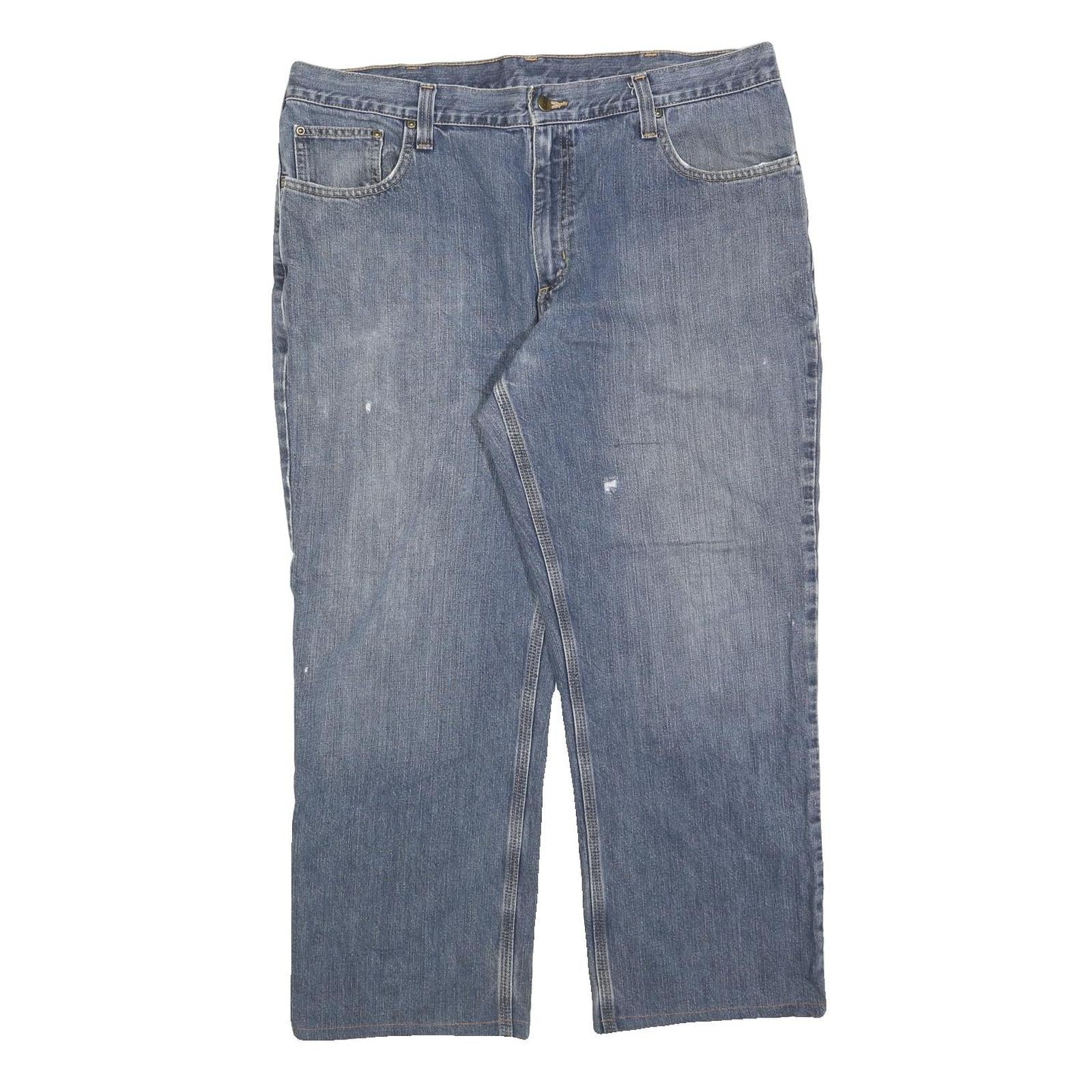 CARHARTT Mens Relaxed Straight Blue Denim Light W38 L27 Cotton Blend Zip Jeans Refurbished - N/A refurbished available on Cerqular