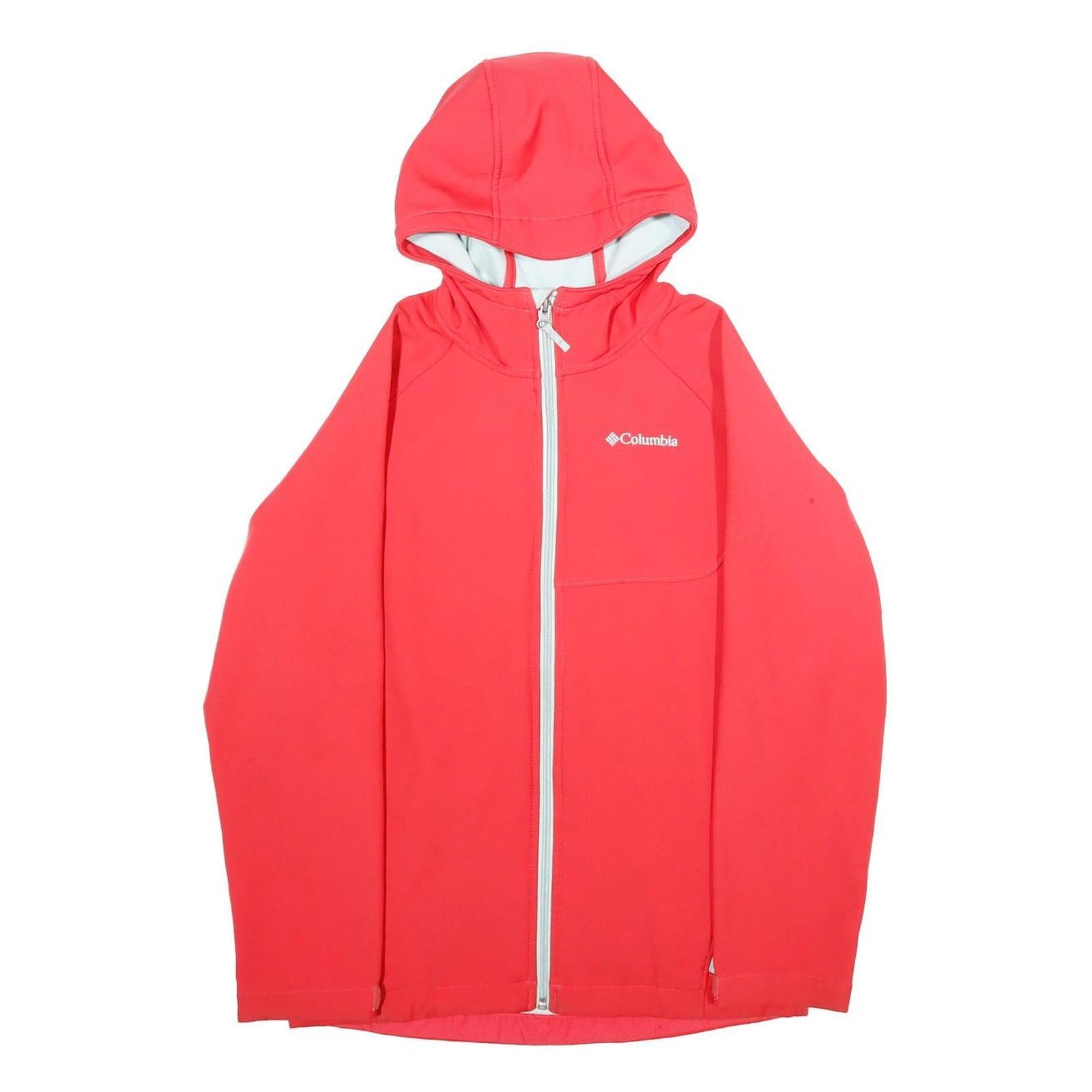COLUMBIA Womens Red Jacket L Polyester Zip Hooded Casual Outdoor Refurbished - N/A refurbished available on Cerqular
