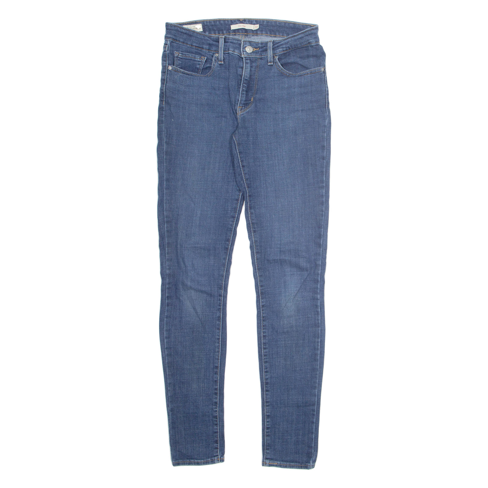 LEVI'S 711 BIG E Womens Jeans Blue Regular Skinny W27 L32 Refurbished - N/A refurbished available on Cerqular