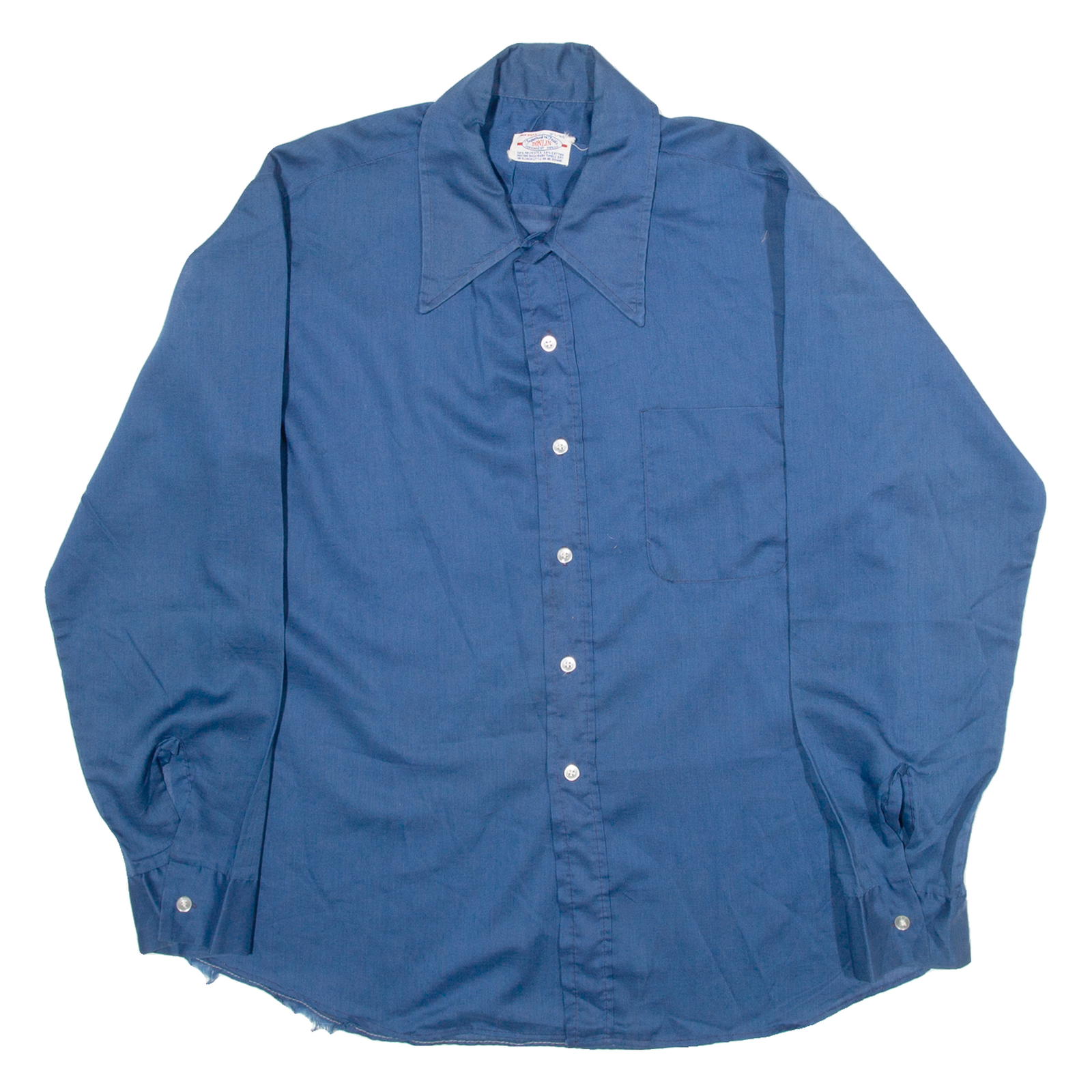 DONLIN Mens Plain Shirt Blue Long Sleeve L Refurbished - N/A refurbished available on Cerqular