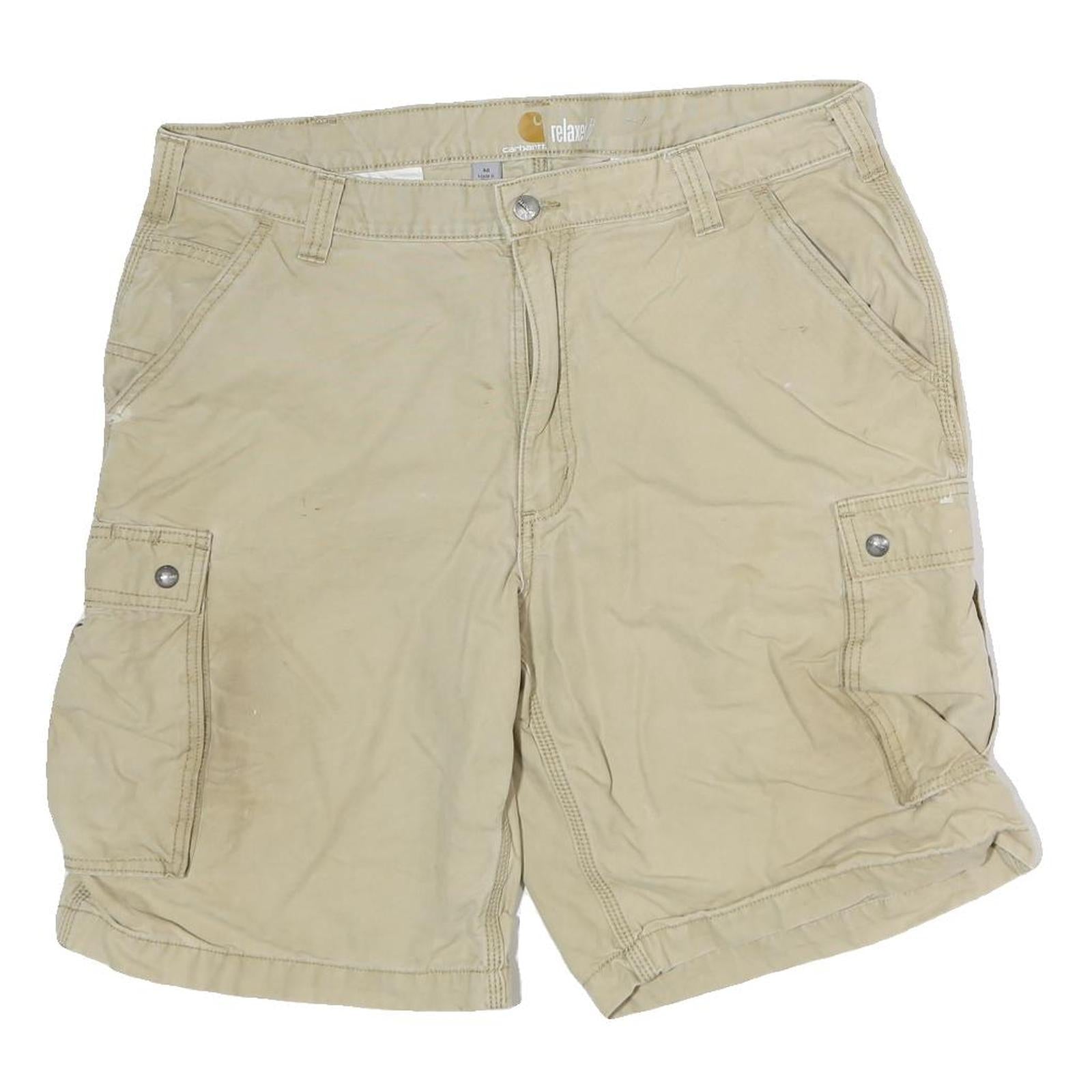 CARHARTT Mens Shorts Beige Cargo Relaxed L W38 Utility Workwear Cotton Refurbished - N/A refurbished available on Cerqular