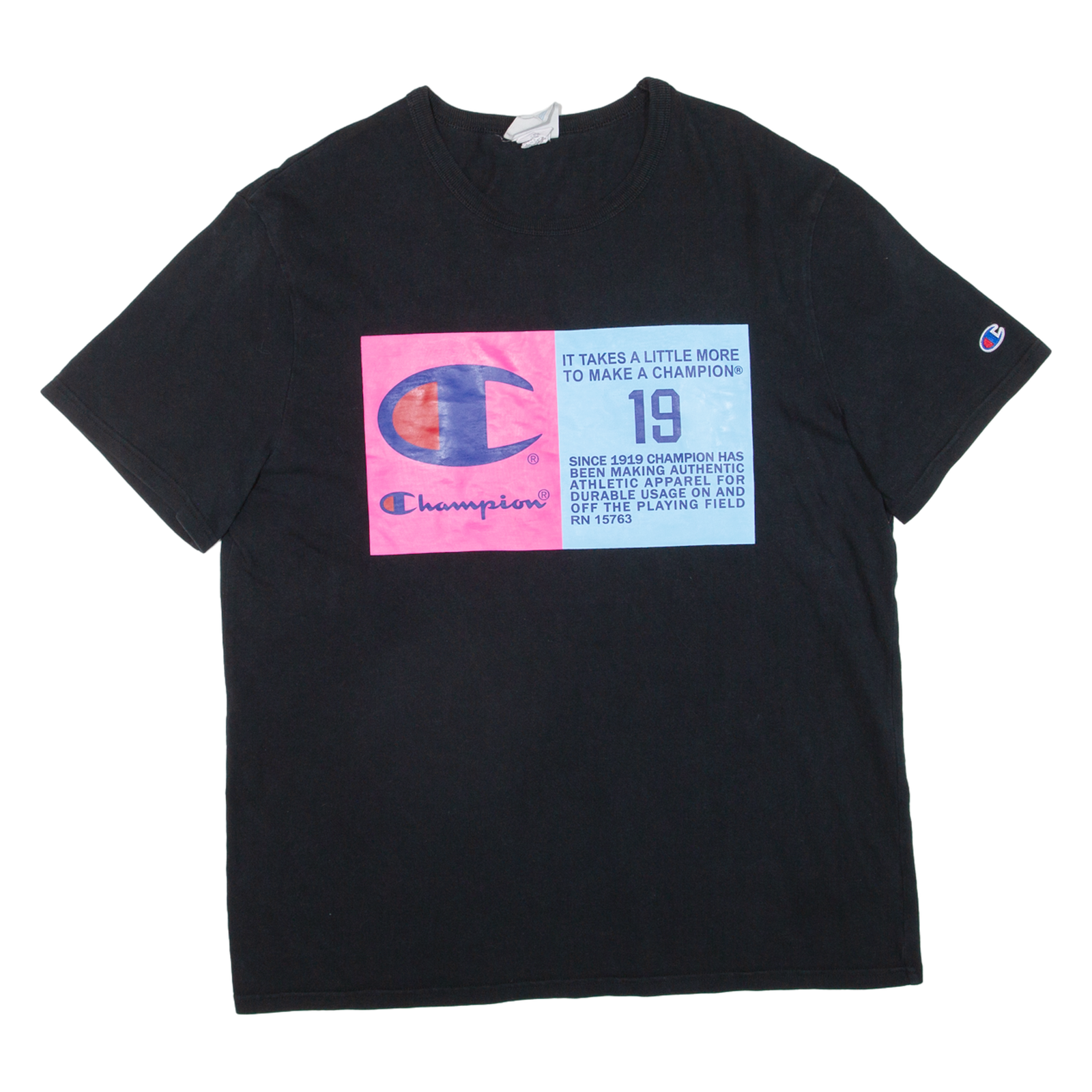 CHAMPION Mens T-Shirt Black L Refurbished - N/A refurbished available on Cerqular