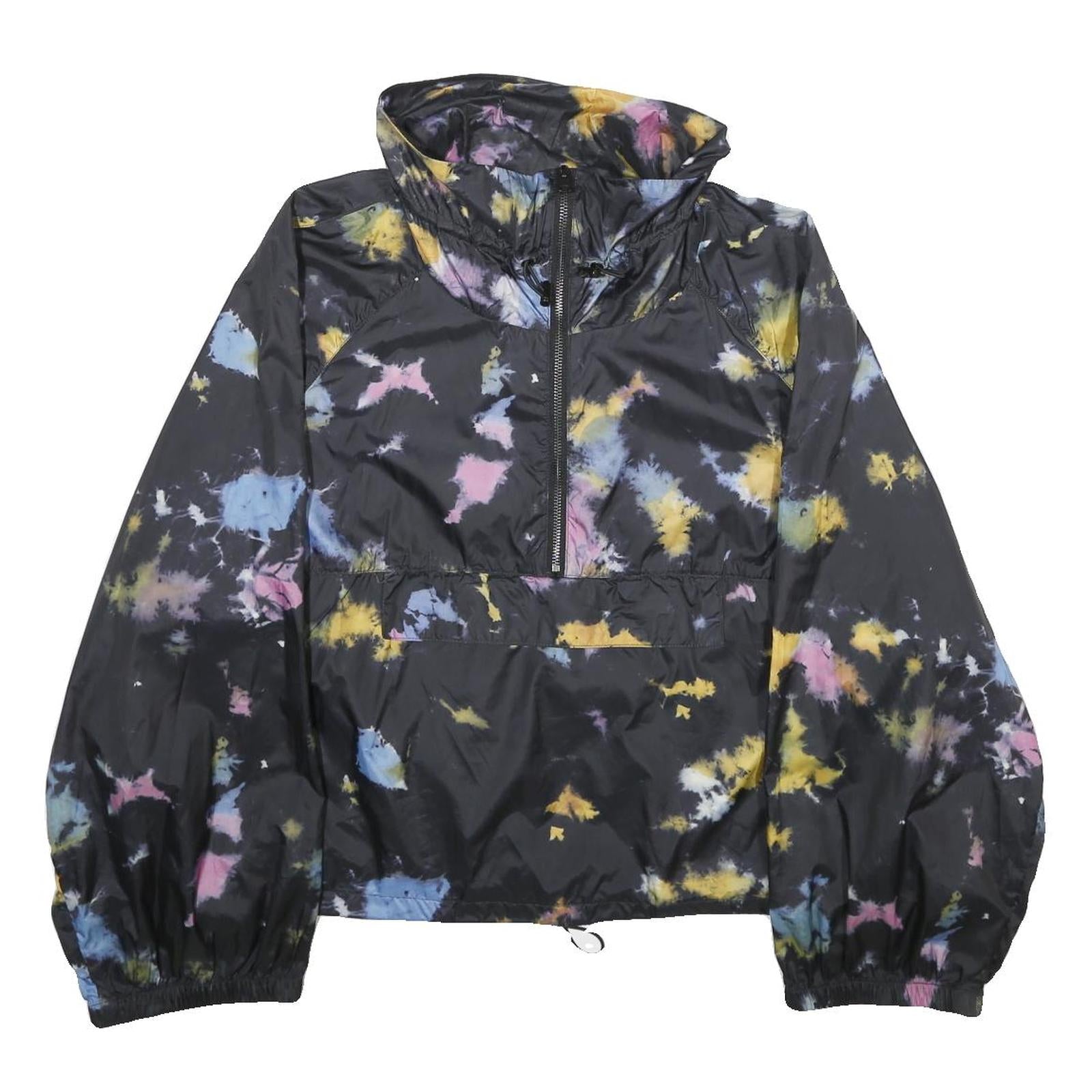 ZARA Womens Black Tie Dye Lightweight Track Jacket L Woven Stripe Outdoor Refurbished - N/A refurbished available on Cerqular