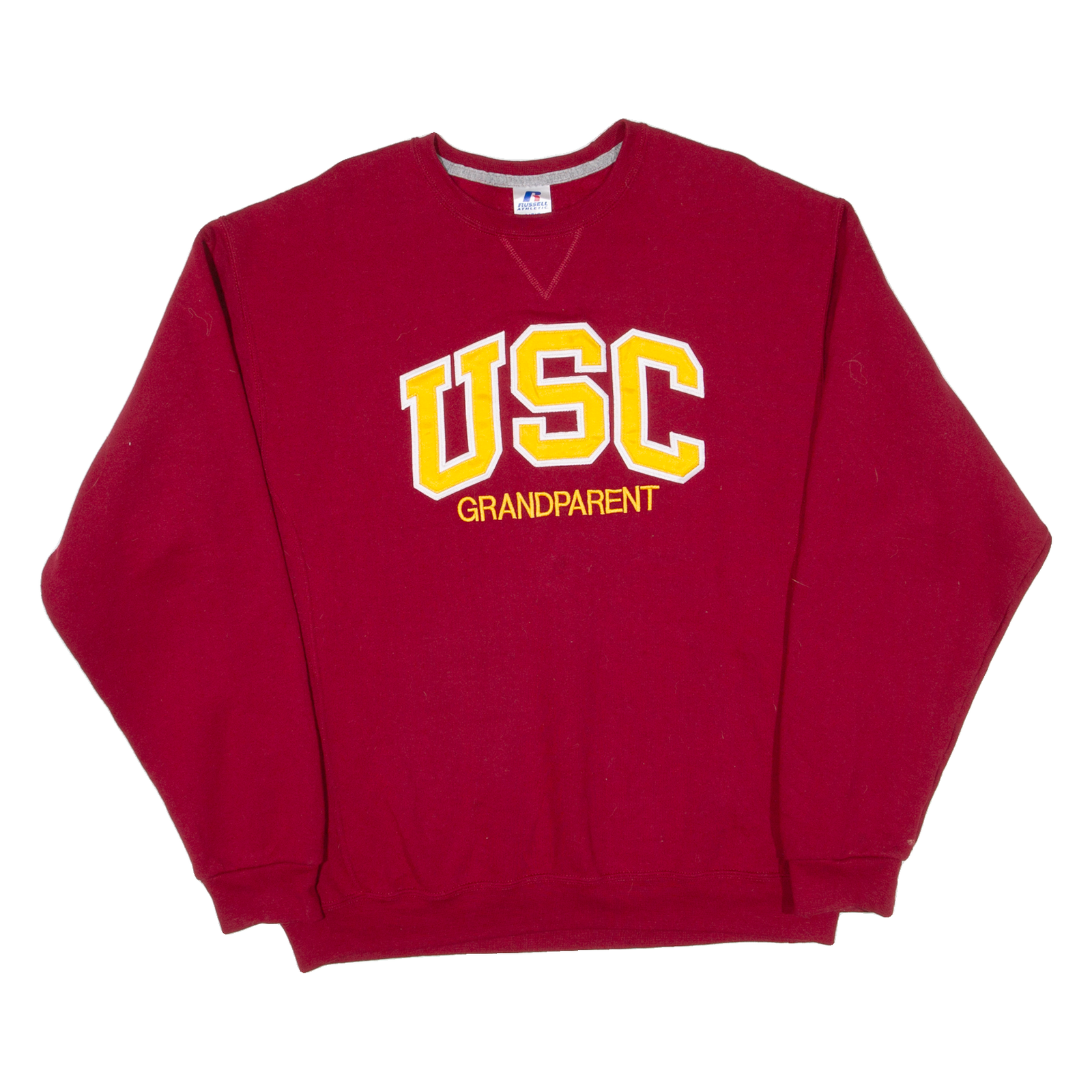 RUSSELL ATHLETIC Usc Grandparents Mens Sweatshirt Red USA L Refurbished - N/A refurbished available on Cerqular