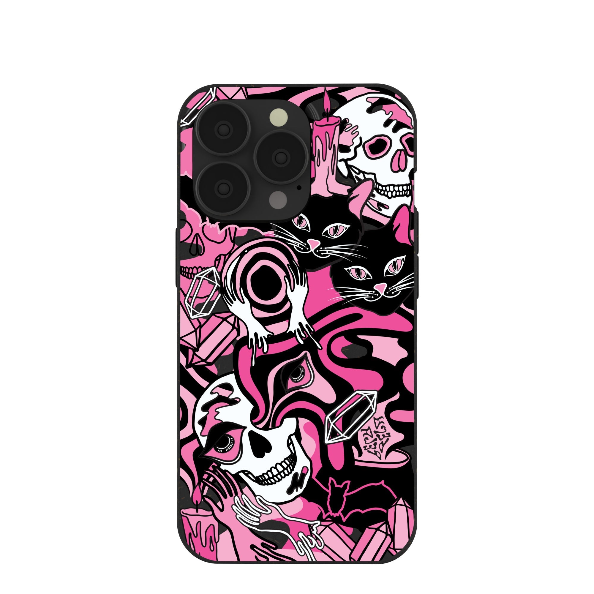 Black Spellbound Ghouls iPhone 13 Pro Case Refurbished - Pela Case refurbished available on Cerqular