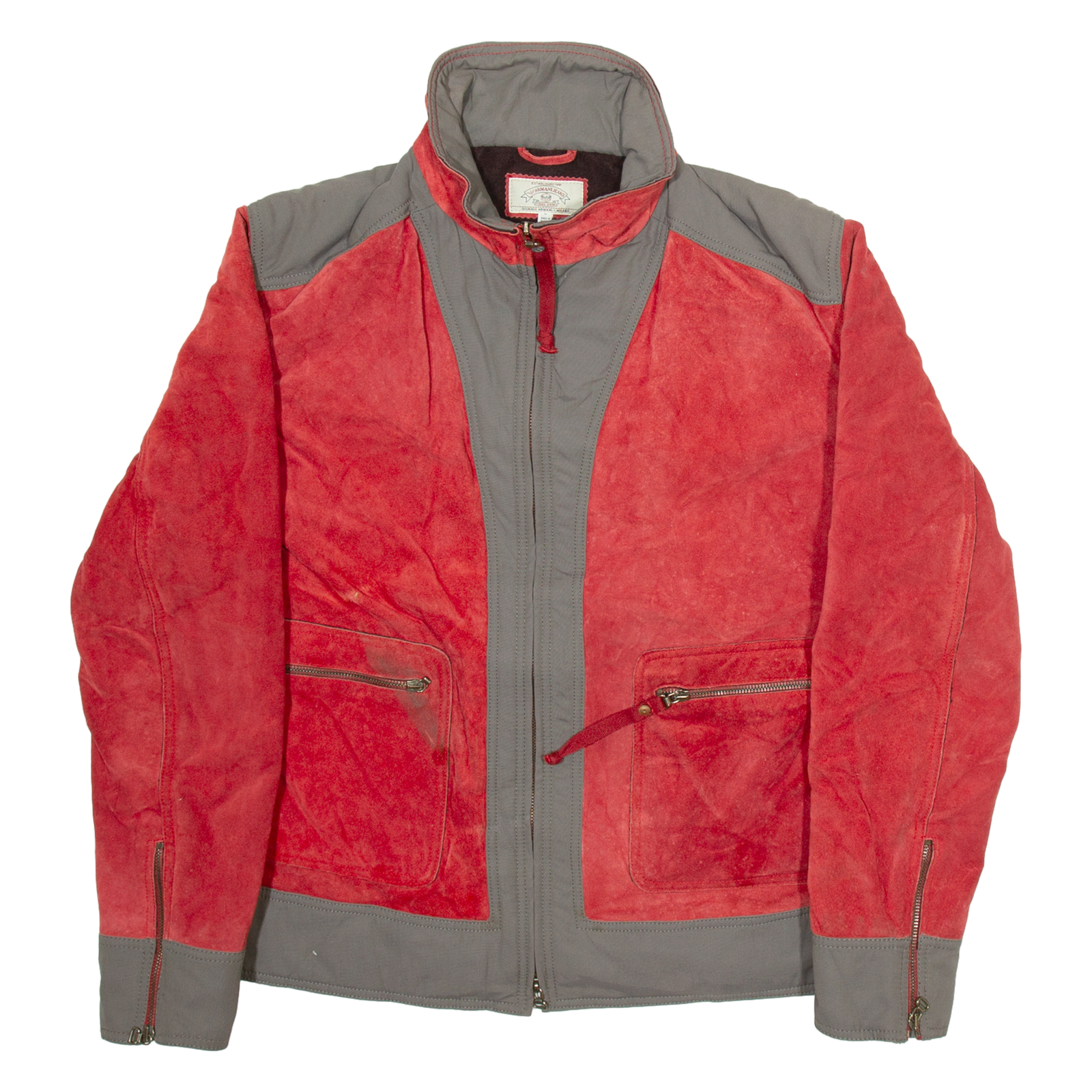ARMANI JEANS Mens Jacket Red Leather L Refurbished - N/A refurbished available on Cerqular