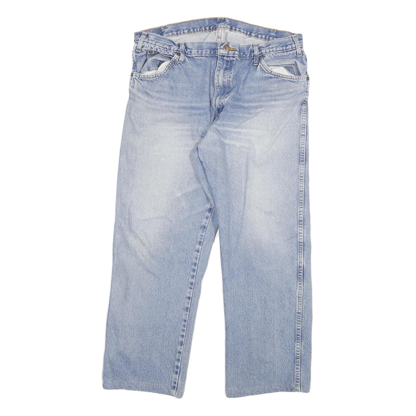 DICKIES Mens Regular Fit Light Blue Denim Jeans Cotton Blend Zip W34 L26 Casual Refurbished - N/A refurbished available on Cerqular
