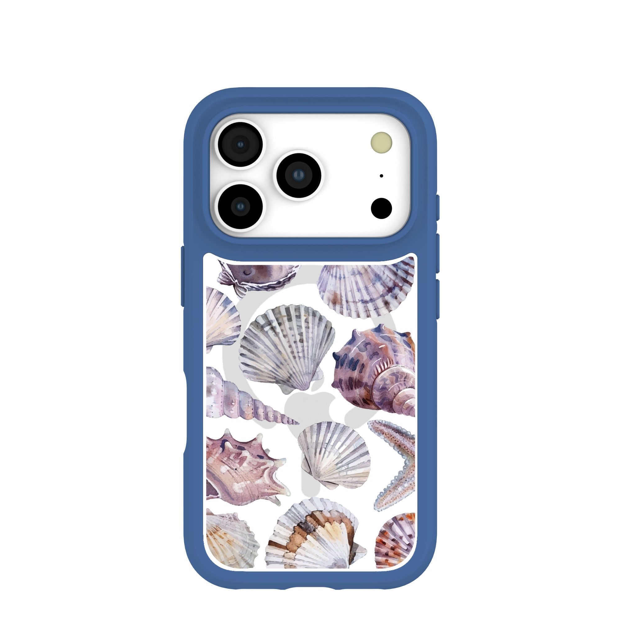 Clear Oceana Whorl iPhone 17 Pro Case With True Blue Ridge (MagSafe included) Refurbished - Pela Case refurbished available on Cerqular