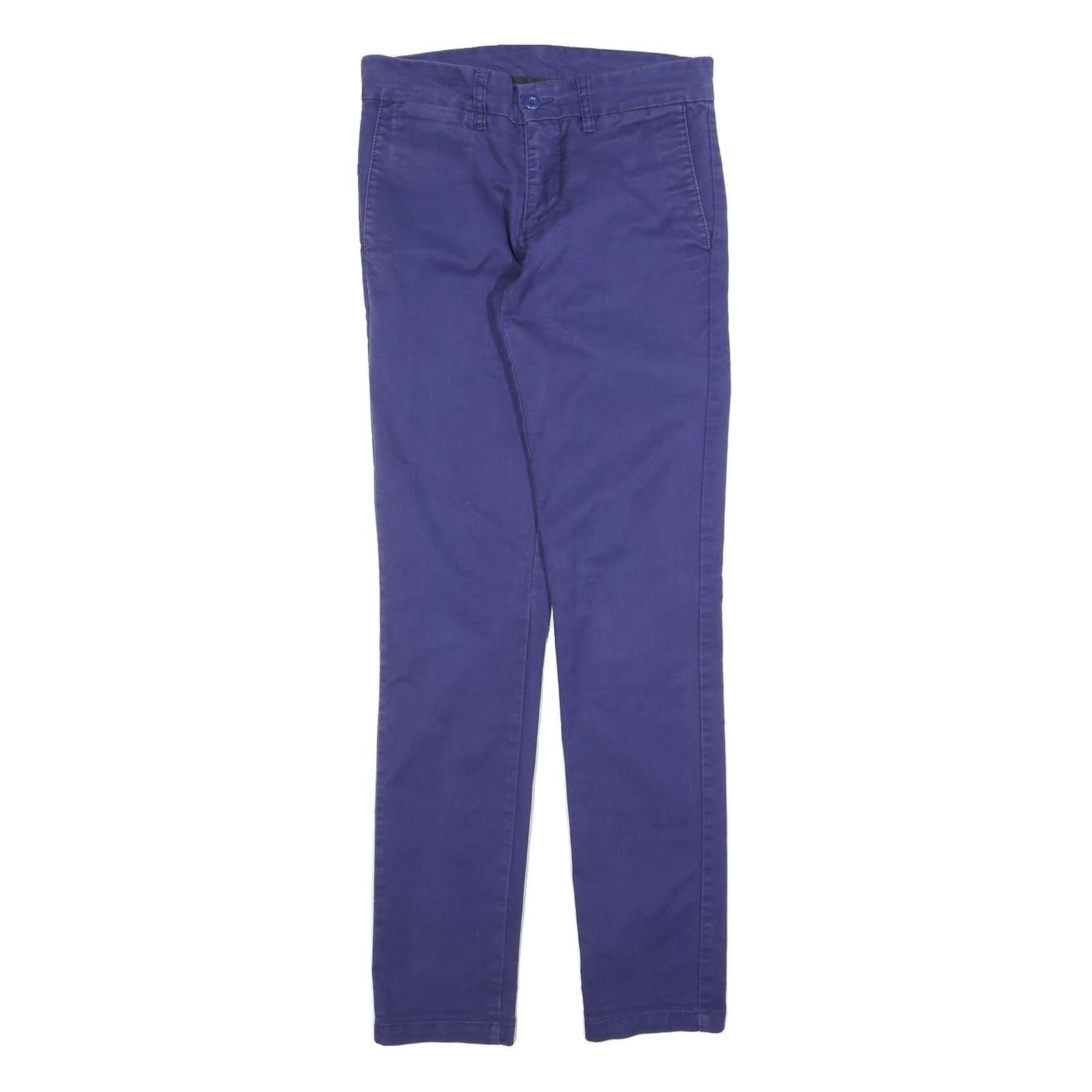 CARHARTT Mens Cotton Blend Purple Slim Straight Trousers W28 L31 Stylish Casual Refurbished - N/A refurbished available on Cerqular