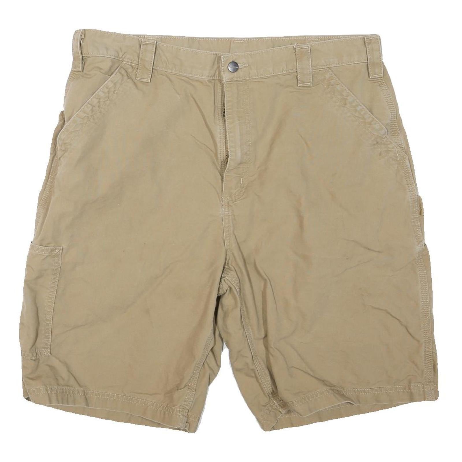 CARHARTT Mens Shorts Beige Casual XL W38 Cotton Blend Utility Workwear Refurbished - N/A refurbished available on Cerqular
