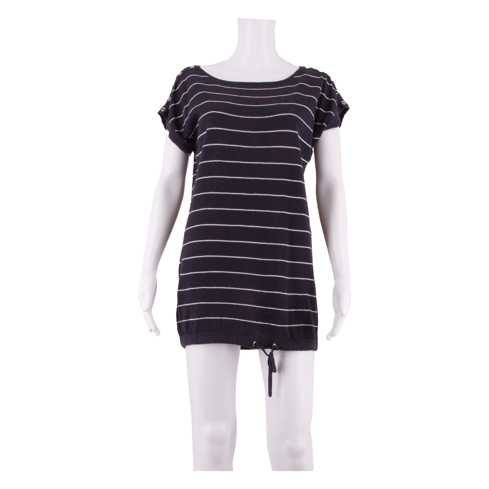 LAURA ASHLEY Womens T-Shirt Dress Blue Striped Short Sleeve Short UK 10 Refurbished - N/A refurbished available on Cerqular