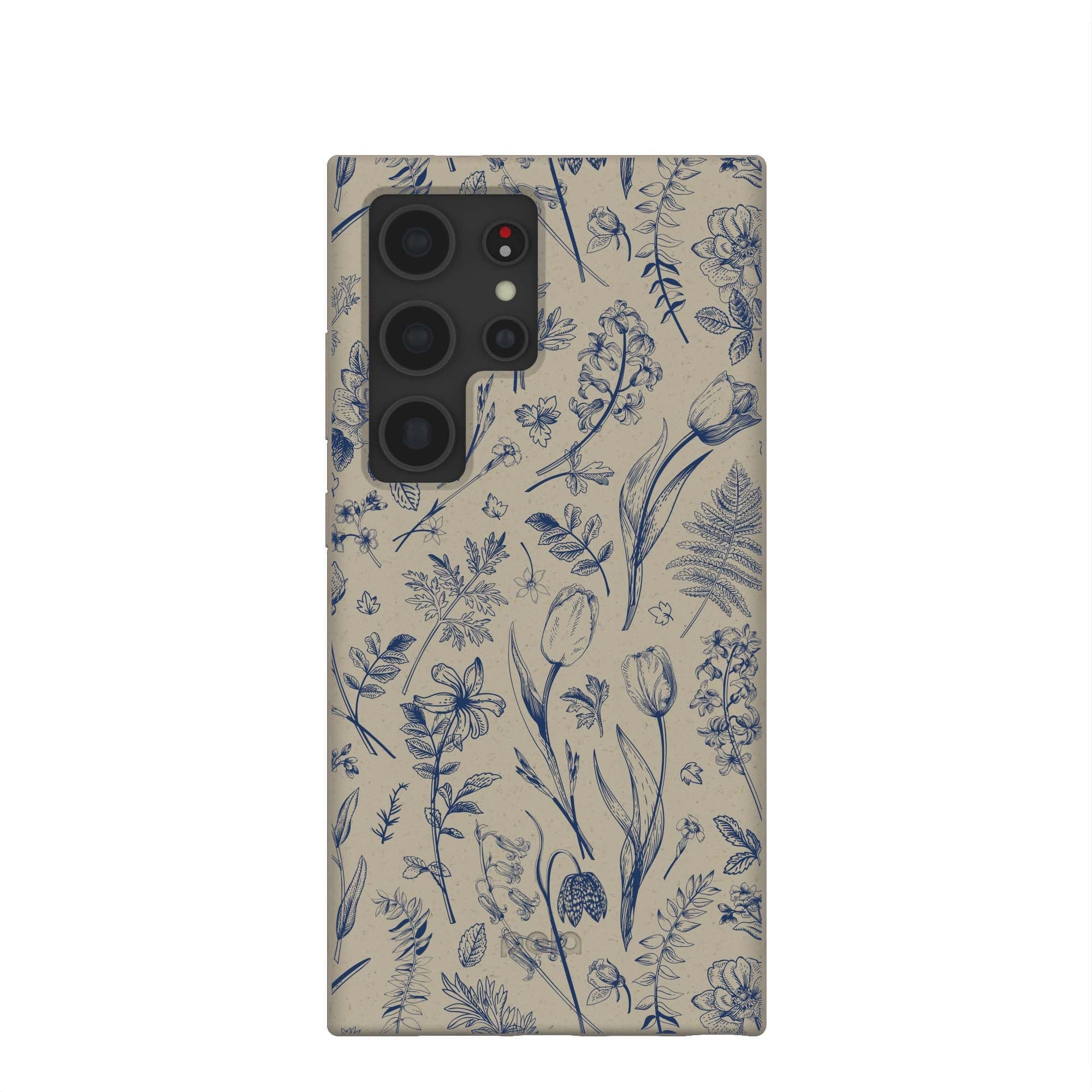 London Fog Indigo Bouquet Samsung Galaxy S24 Ultra Case Refurbished - Pela Case refurbished available on Cerqular