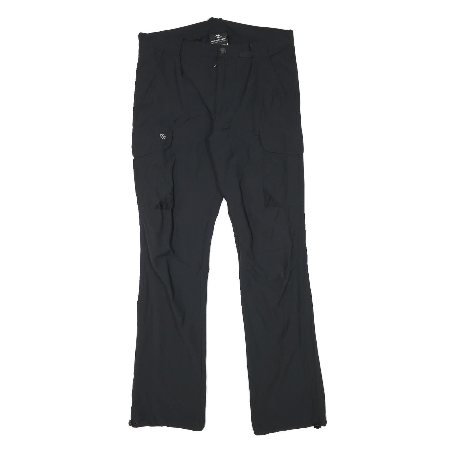 WINDY AND MAUD Mens Polyester Blend Black Slim Straight Trousers W32 L32 Refurbished - N/A refurbished available on Cerqular