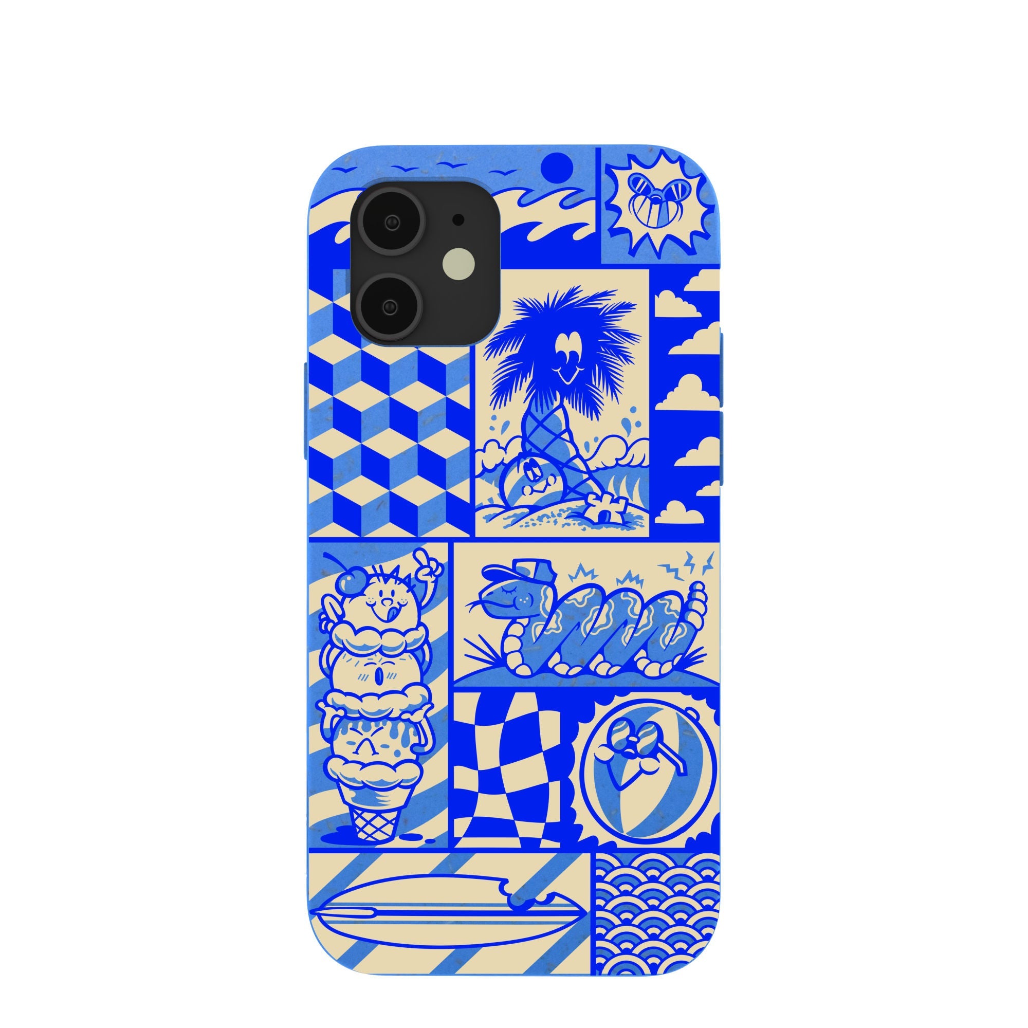 Electric Blue Summer Blues iPhone 12/ iPhone 12 Pro Case Refurbished - Pela Case refurbished available on Cerqular