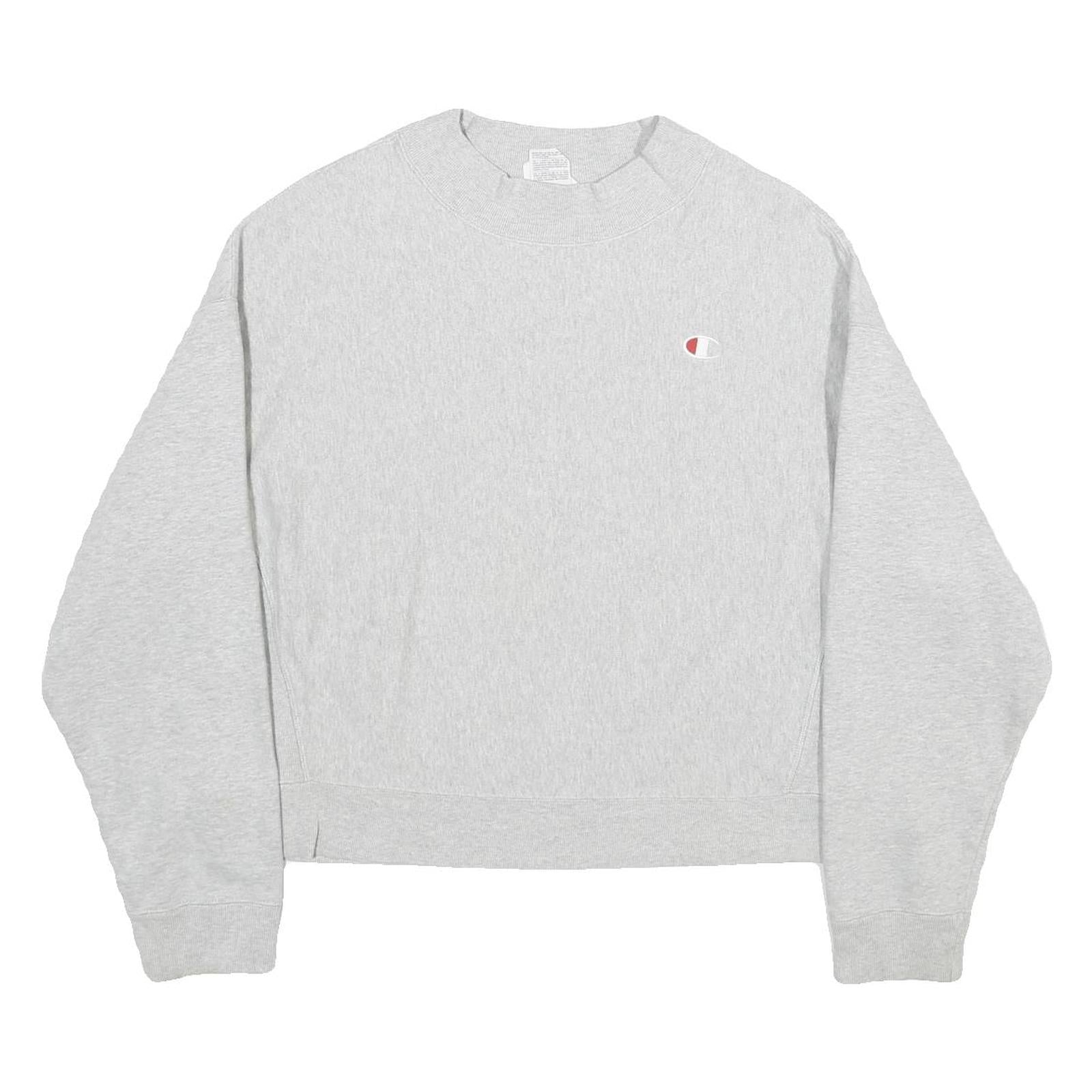 CHAMPION REVERSE WEAVE Womens Grey Crew Neck Sweatshirt XL Cotton Blend Pullover Refurbished - N/A refurbished available on Cerqular