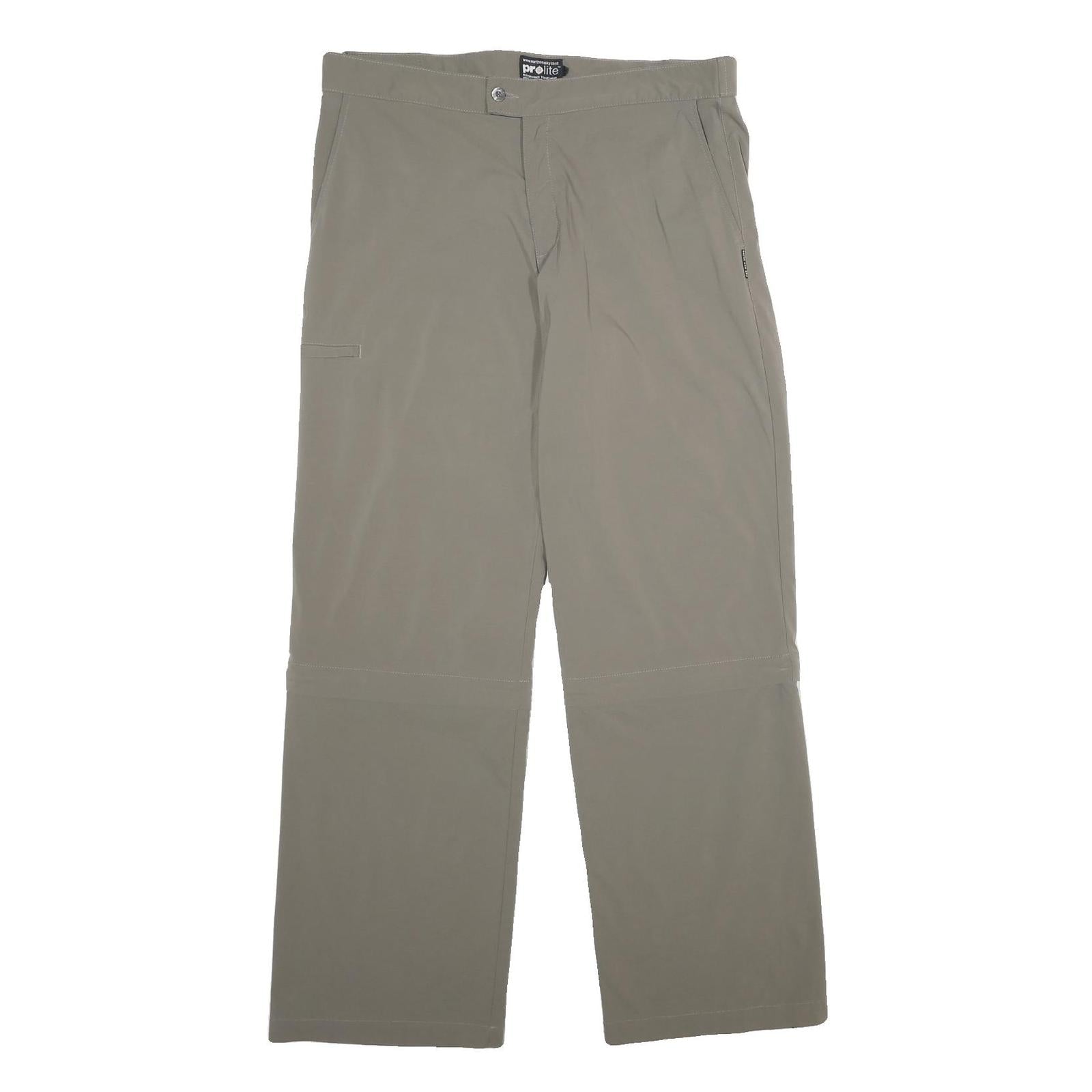 EARTH SEA SKY Womens Polyamide Blend Beige Regular Zip Trousers W36 L34 Outdoor Refurbished - N/A refurbished available on Cerqular