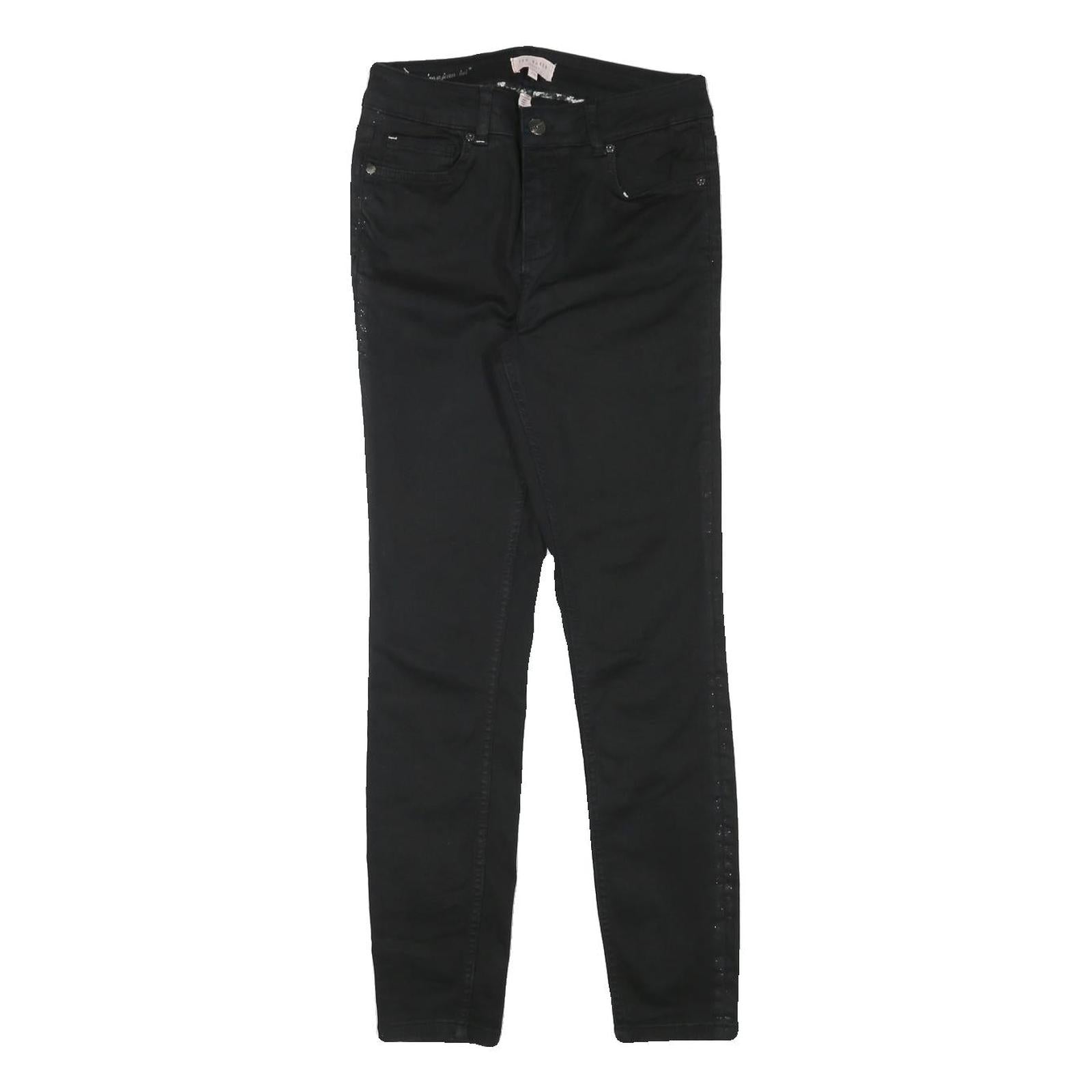 TED BAKER Womens Black Slim Skinny Denim Jeans Cotton Blend W26 L27 Stylish Zip Refurbished - N/A refurbished available on Cerqular