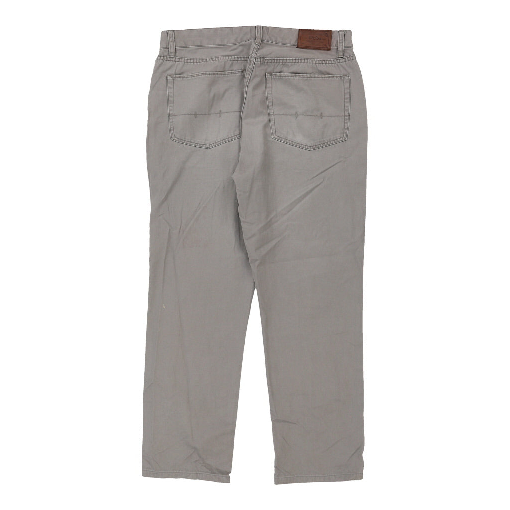 Buy Ralph Lauren Trousers - 34W 32L Grey Cotton Refurbished - $38.85 Ralph Lauren Trousers - 34W 32L Grey Cotton Refurbished - Thrifted (note: this is a term often used to describe second- refurbished available on Cerqular