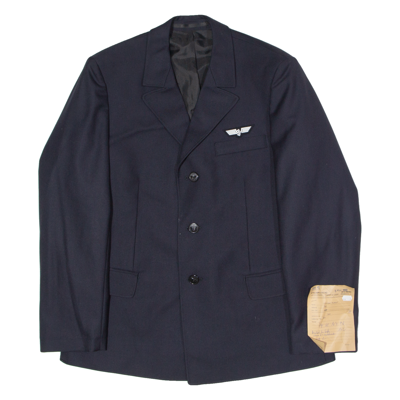 STADLER & CO AG Pilot's Mens Blazer Jacket Blue Wool 90s M Refurbished - N/A refurbished available on Cerqular
