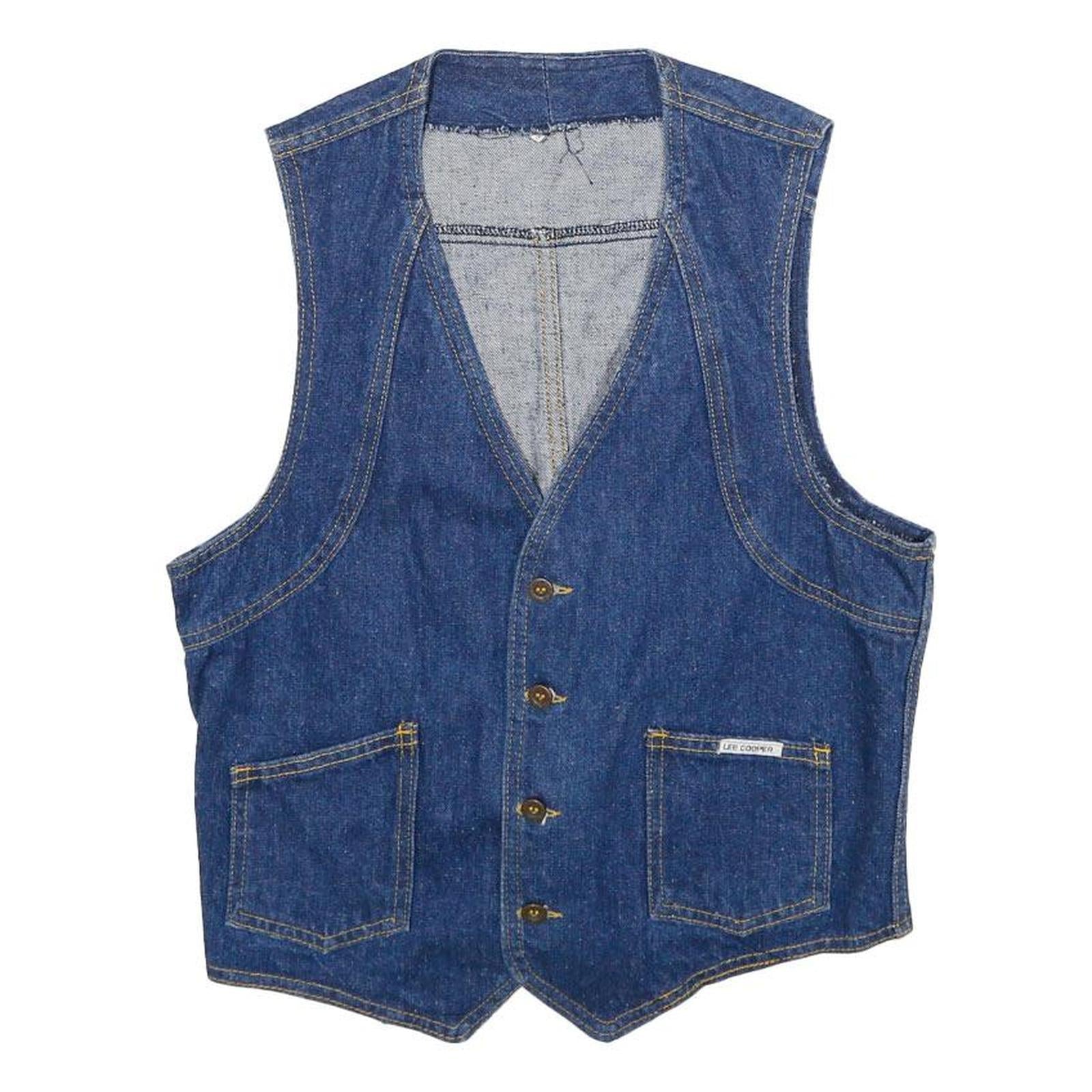 Buy LEE COOPER Womens Blue Denim Vest M Cotton Button Plain Sleeveless Classic Fit Refurbished - $42.89 LEE COOPER Womens Blue Denim Vest M Cotton Button Plain Sleeveless Classic Fit Refurbished - N/A refurbished available on Cerqular