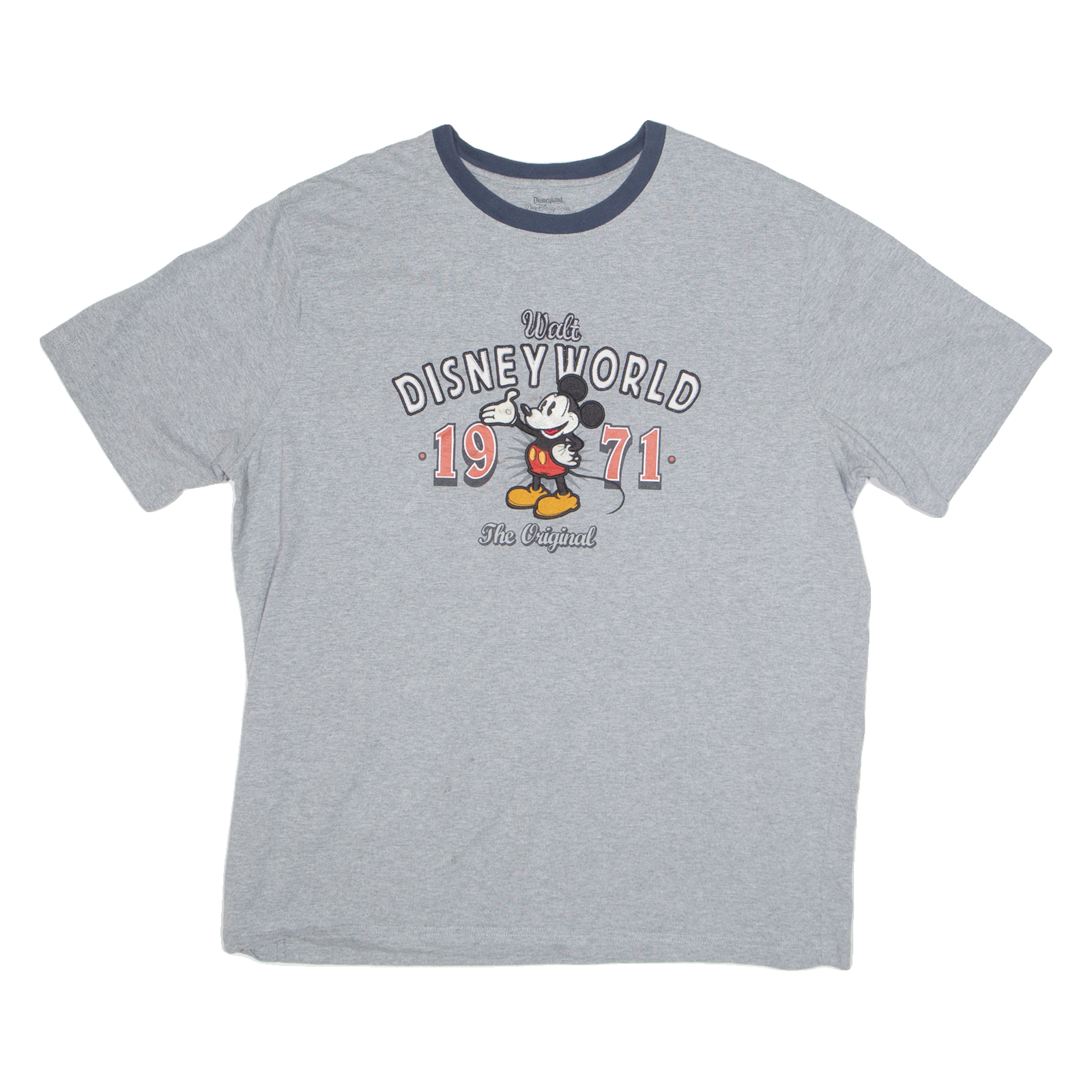 WALT DISNEY 1971 Mickey Mouse Mens T-Shirt Grey USA XL Refurbished - N/A refurbished available on Cerqular