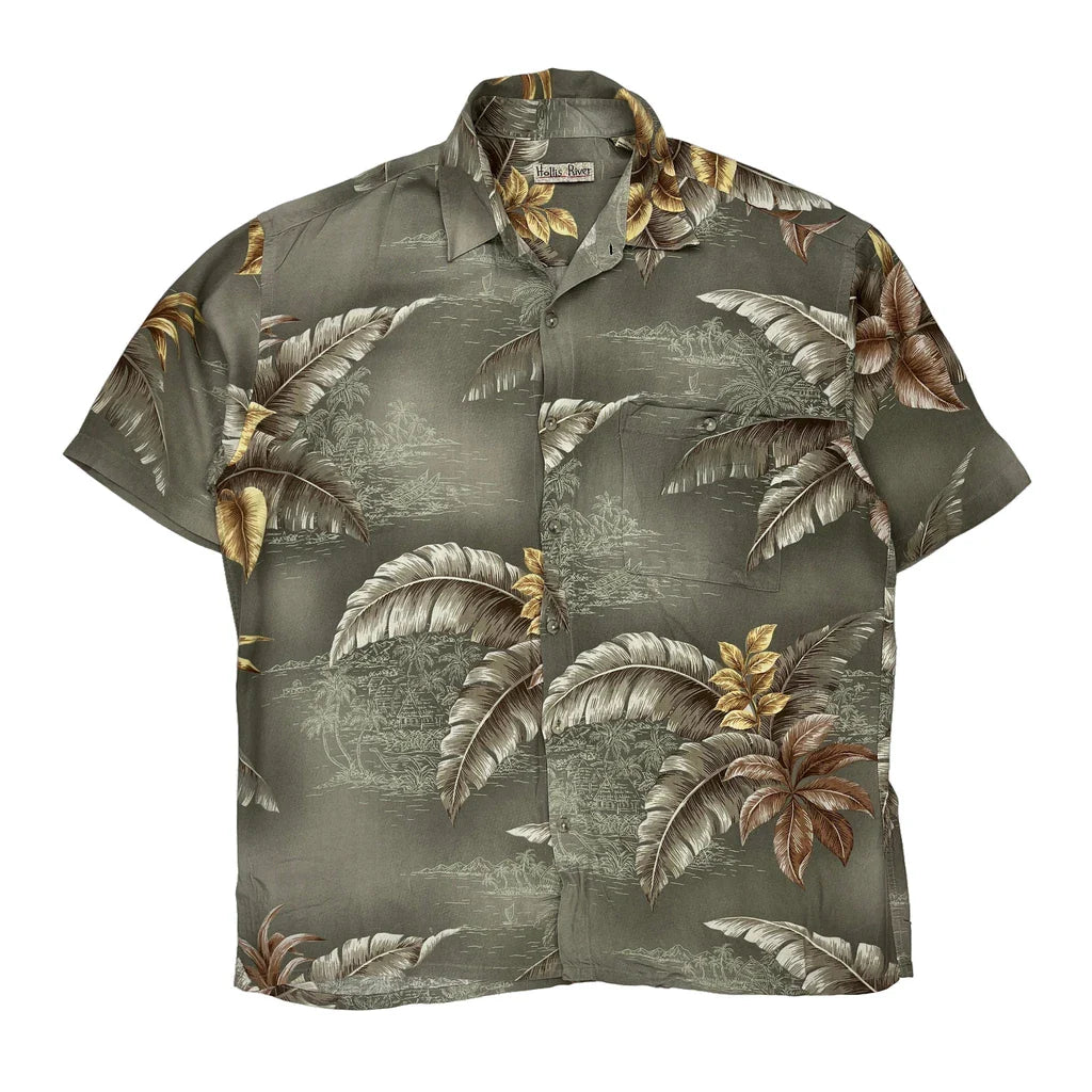 Buy Hollis River Floral Hawaiian Shirt - Large Grey Cotton Refurbished - $26.79 Hollis River Floral Hawaiian Shirt - Large Grey Cotton Refurbished - Thrifted (note: this is a term often used to describe second- refurbished available on Cerqular