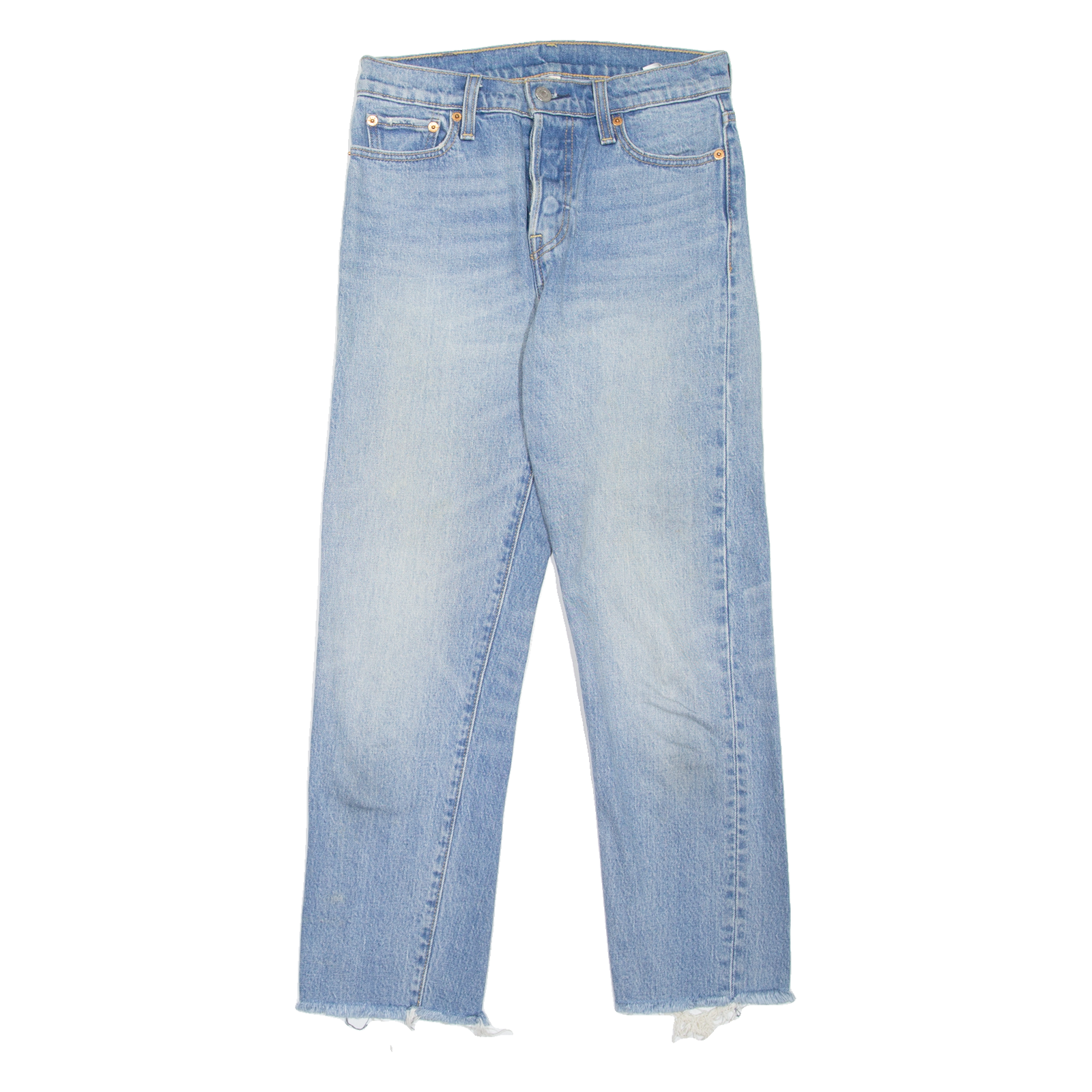 LEVI'S Womens Jeans Blue Regular Tapered Stone Wash W26 L25 Refurbished - N/A refurbished available on Cerqular