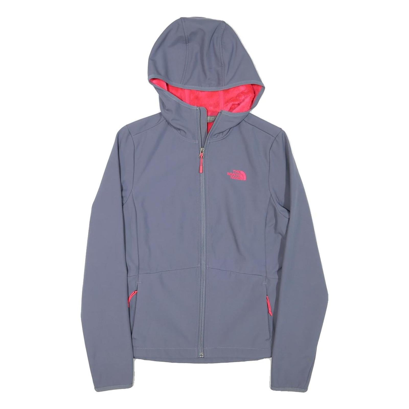 THE NORTH FACE Womens Grey Pink Hoodie Jacket S Polyester Blend Zip Outdoor Refurbished - N/A refurbished available on Cerqular