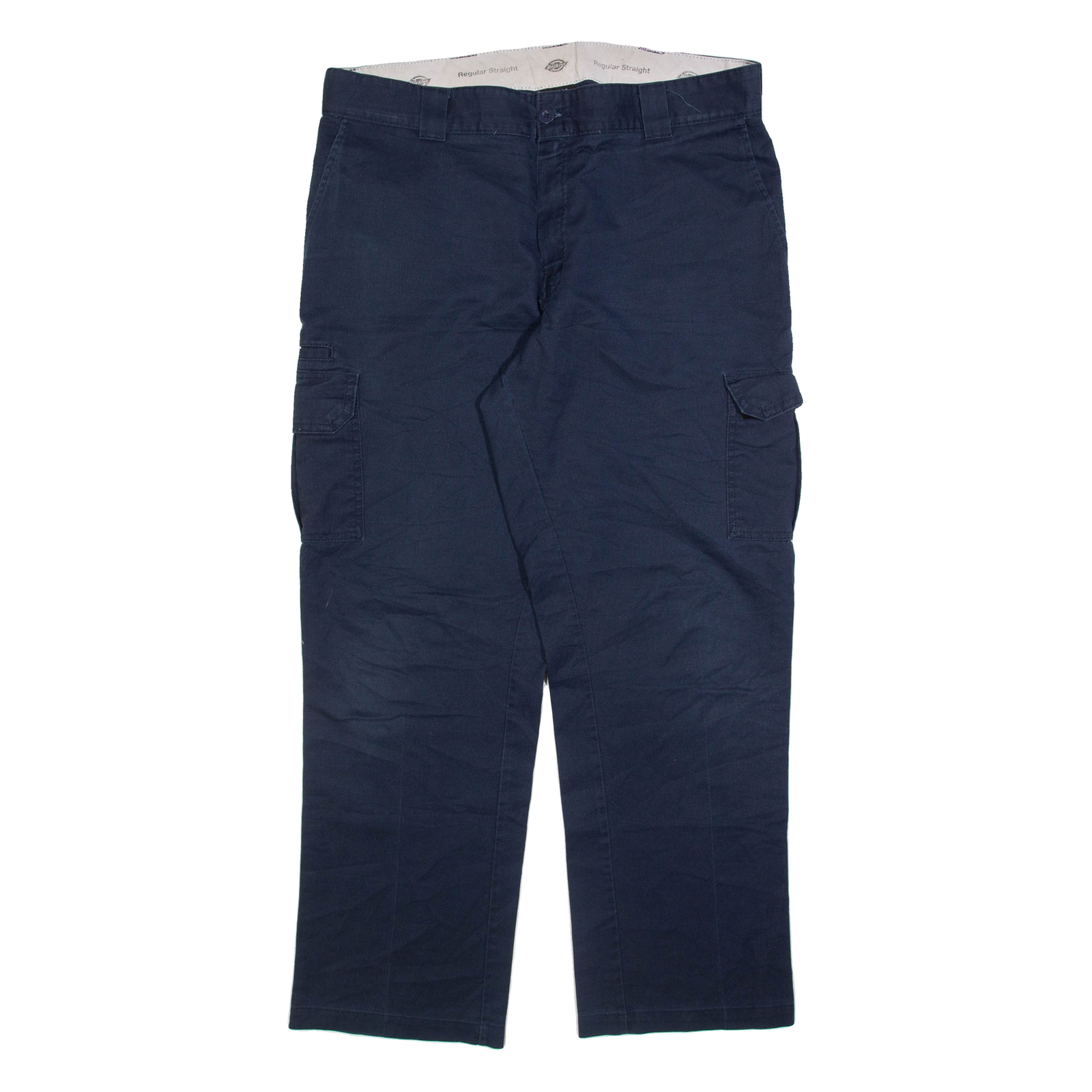 DICKIES Cargo Mens Trousers Blue Regular Straight W38 L32 Refurbished - N/A refurbished available on Cerqular