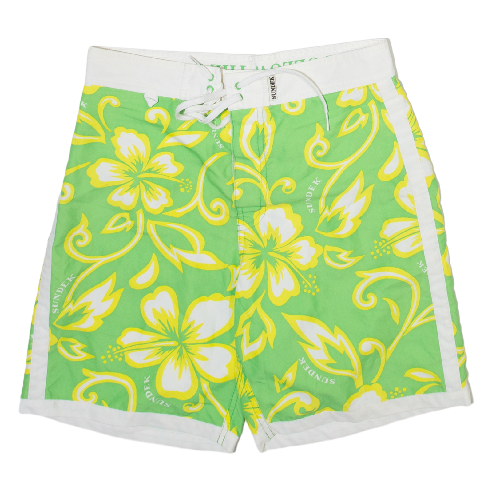 SUNDEK Mens Swimming Shorts Green Relaxed Floral S W28 Refurbished - N/A refurbished available on Cerqular