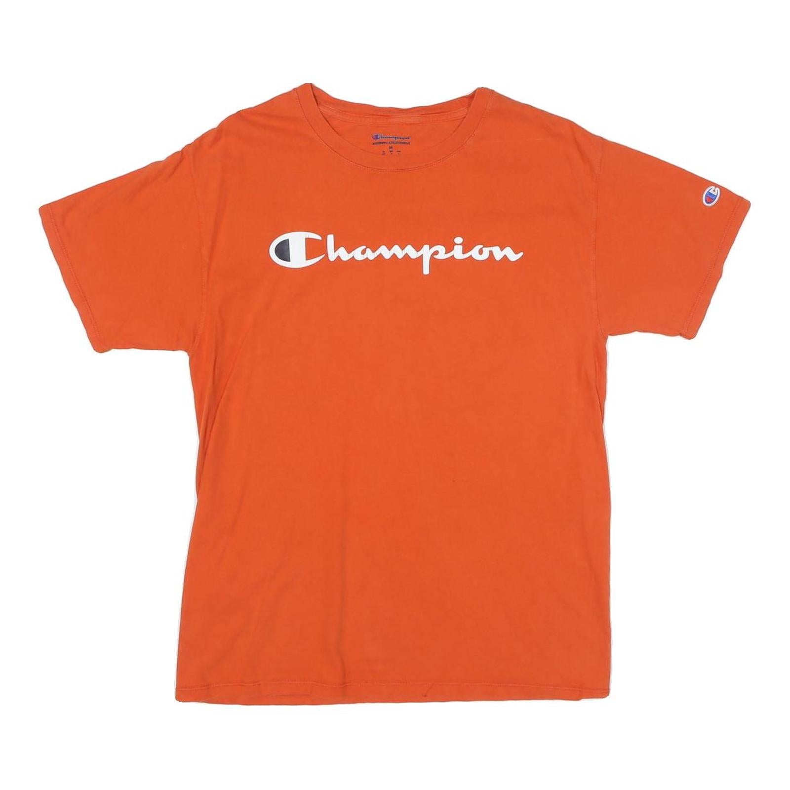 Buy CHAMPION Mens Orange Logo Graphic T-Shirt M Short Sleeve Crew Neck Cotton Blend Refurbished - $18.19 CHAMPION Mens Orange Logo Graphic T-Shirt M Short Sleeve Crew Neck Cotton Blend Refurbished - N/A refurbished available on Cerqular
