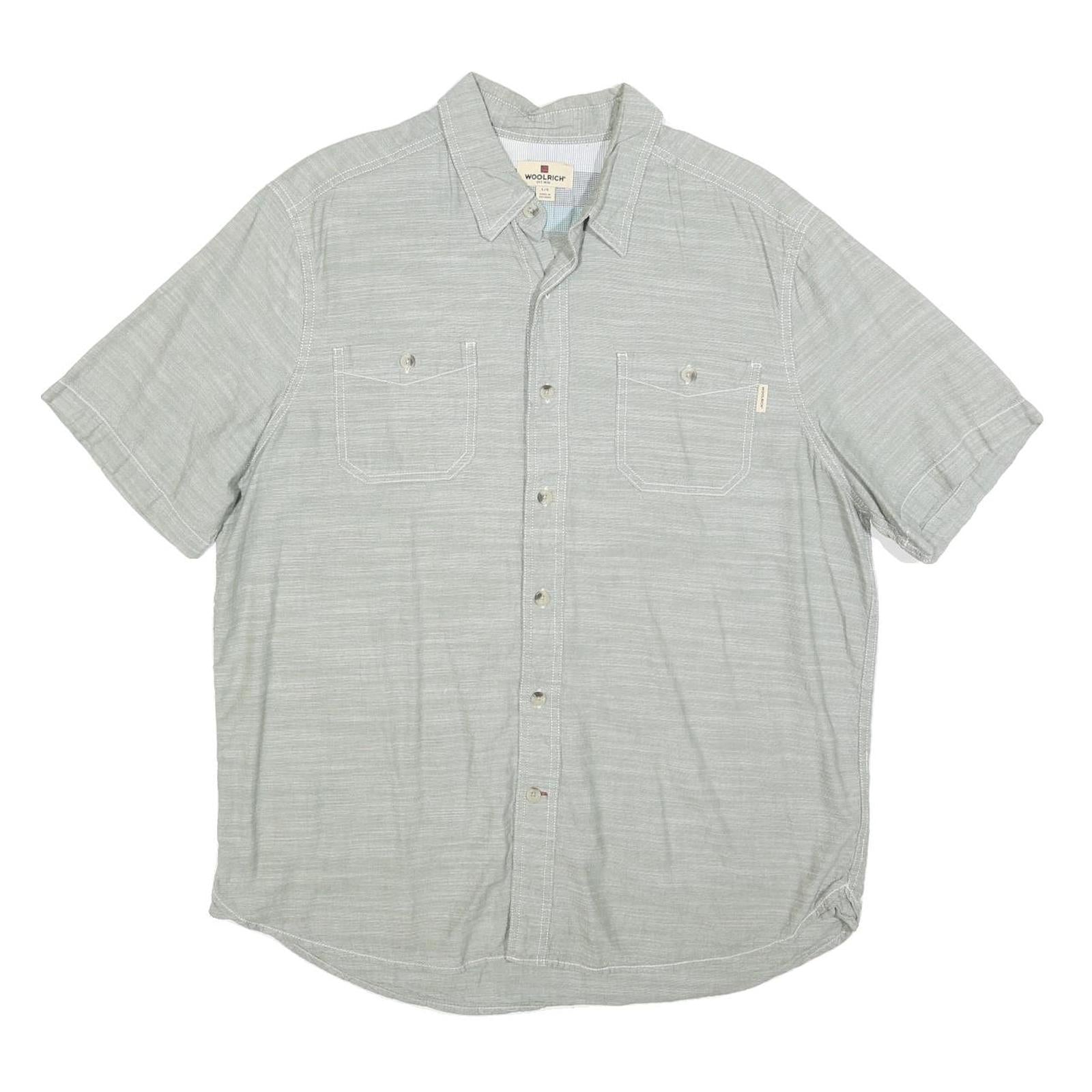 Buy WOOLRICH Mens Grey Cotton Blend Short Sleeve Shirt L Casual Lightweight Refurbished - $57.19 WOOLRICH Mens Grey Cotton Blend Short Sleeve Shirt L Casual Lightweight Refurbished - N/A refurbished available on Cerqular