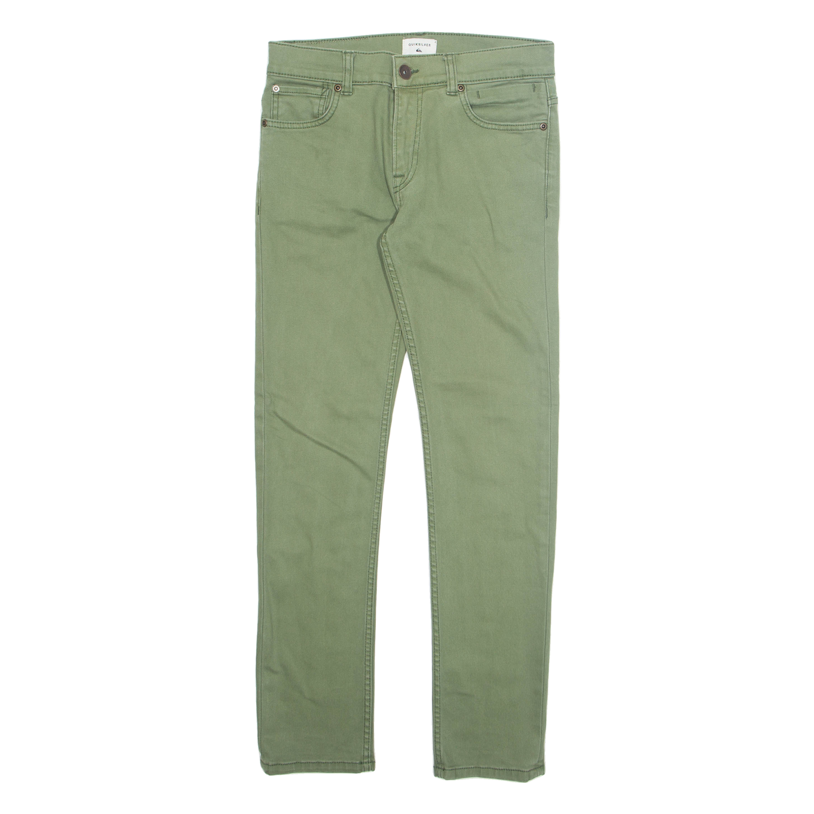 QUIKSILVER Mens Trousers Green Regular Straight W26 L29 Refurbished - N/A refurbished available on Cerqular